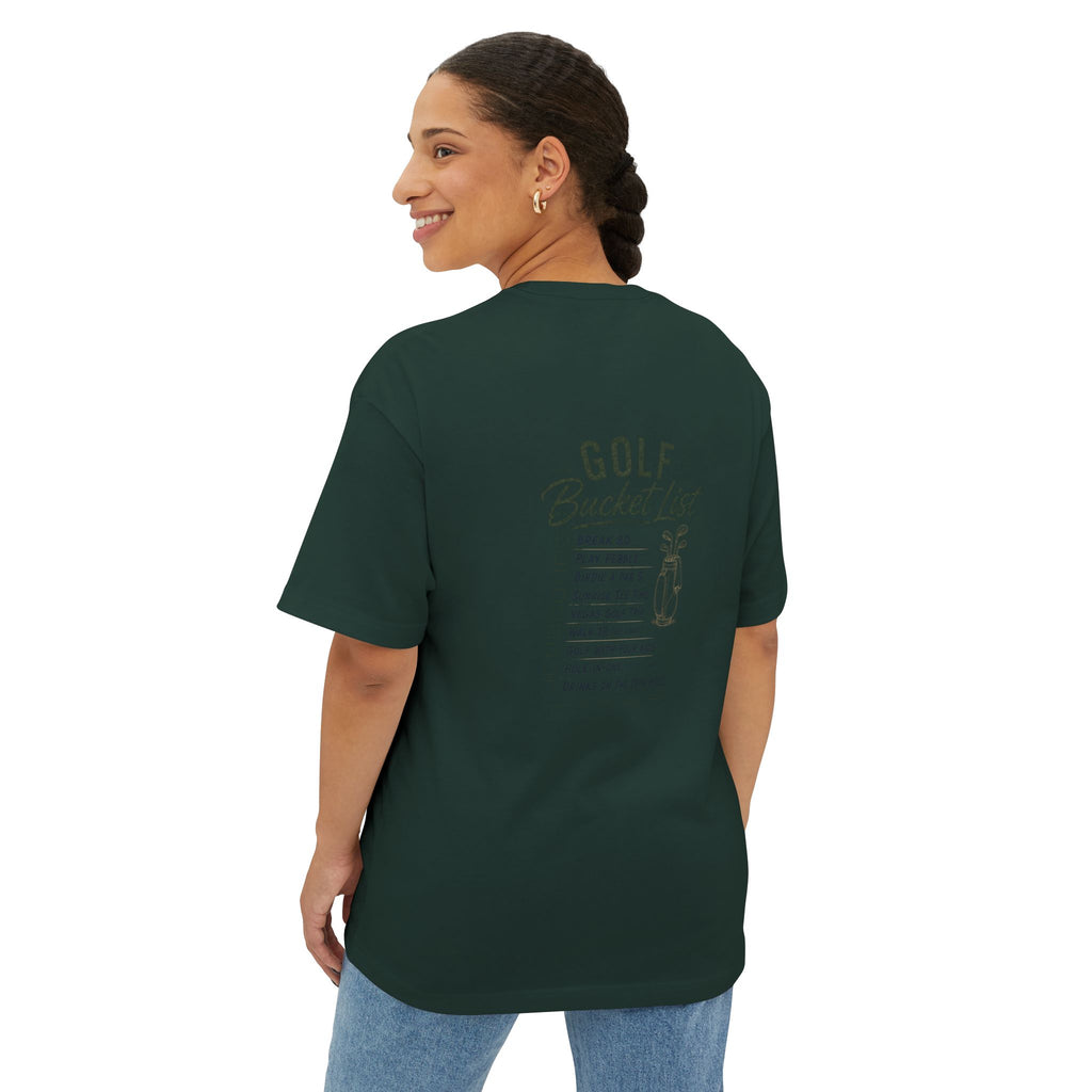 Golf Bucket List Tee — Casual Oversized Golf T‑Shirt