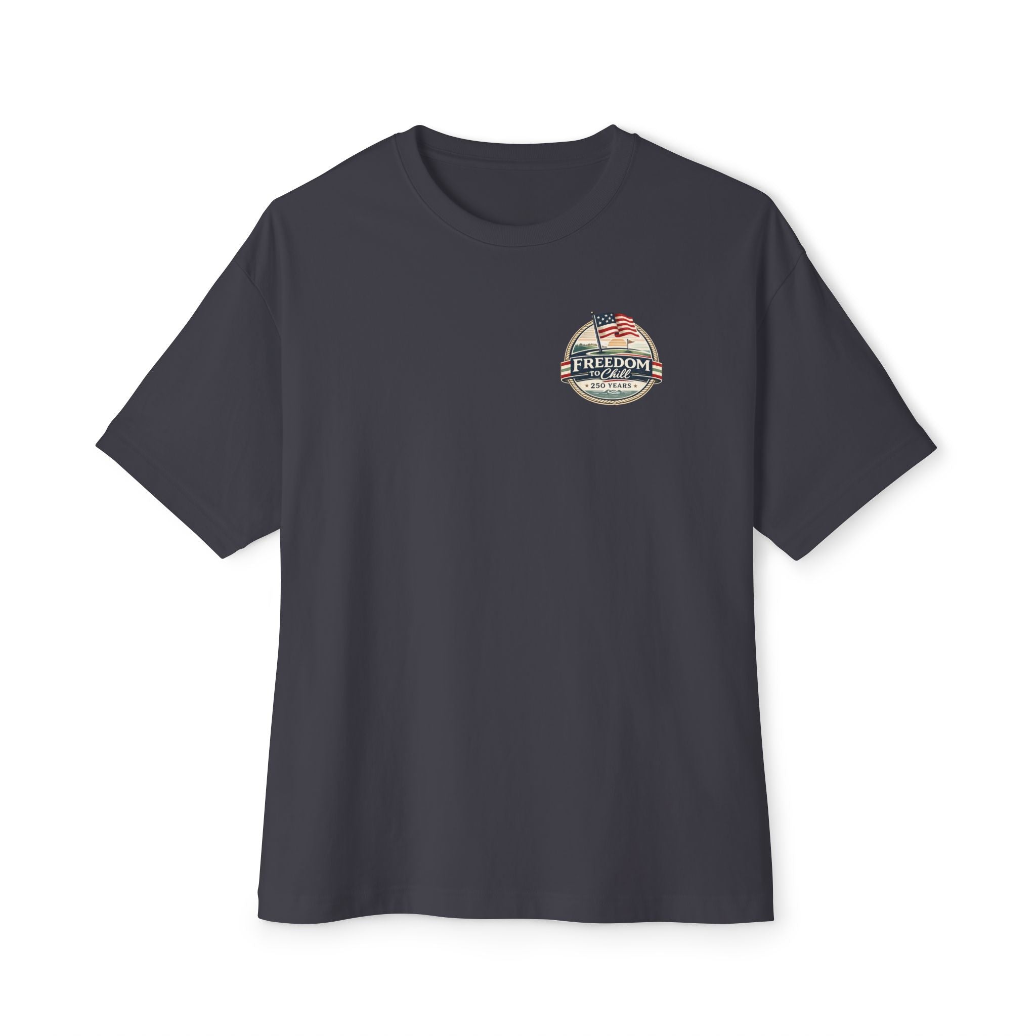 Freedom to Chill Tee — Vintage Beach Flag Graphic T-Shirt