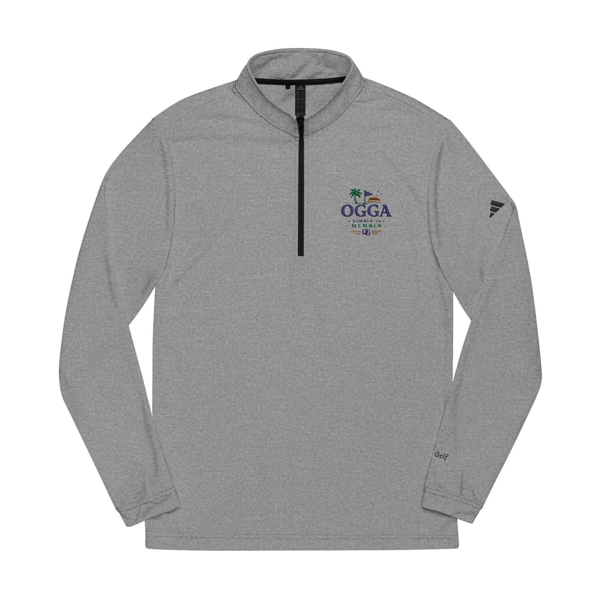 OGGA Embroidered Quarter-Zip Pullover — adidas Performance Golf Top