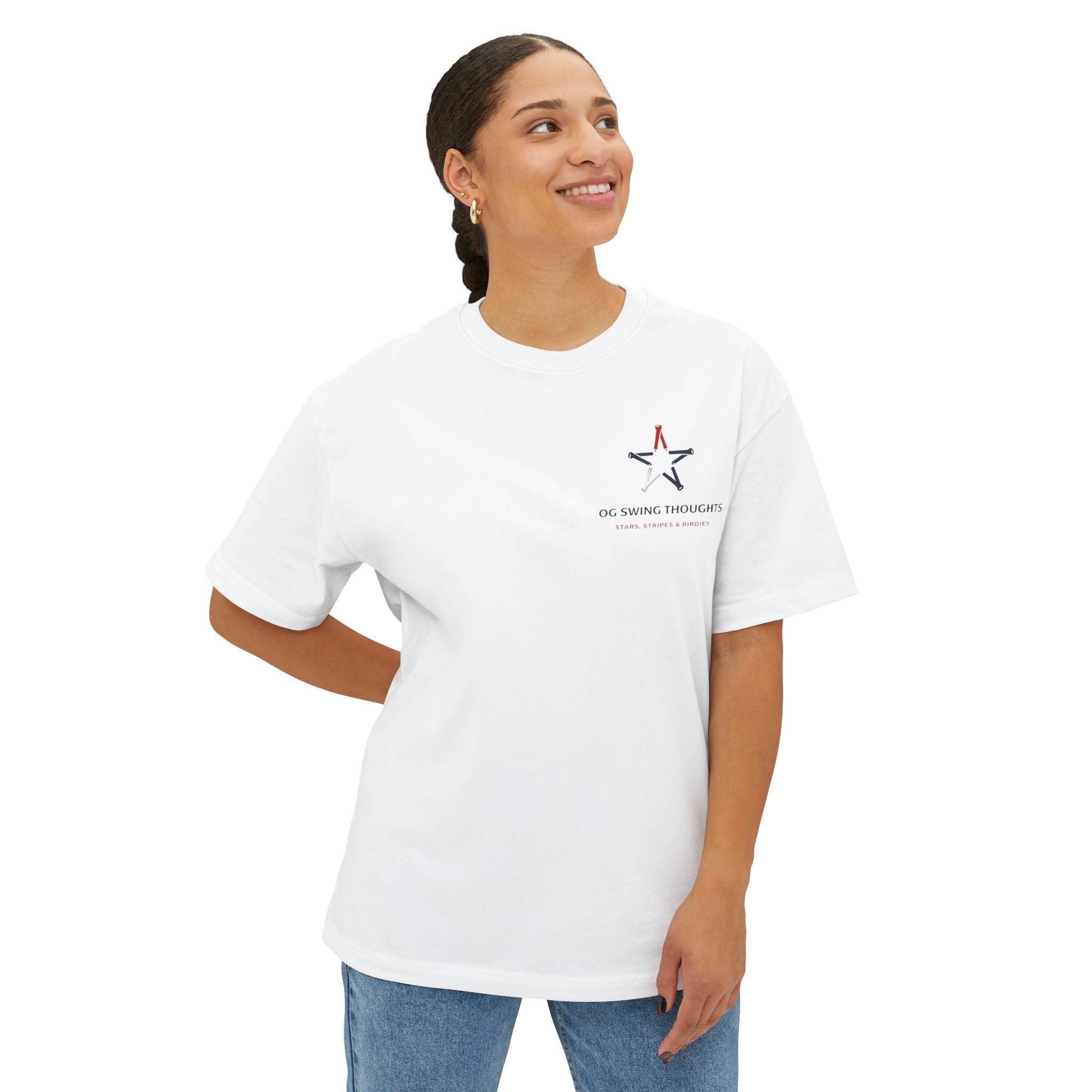 Patriotic Stars & Stripes Tee — American Flag & Golf Ball Graphic