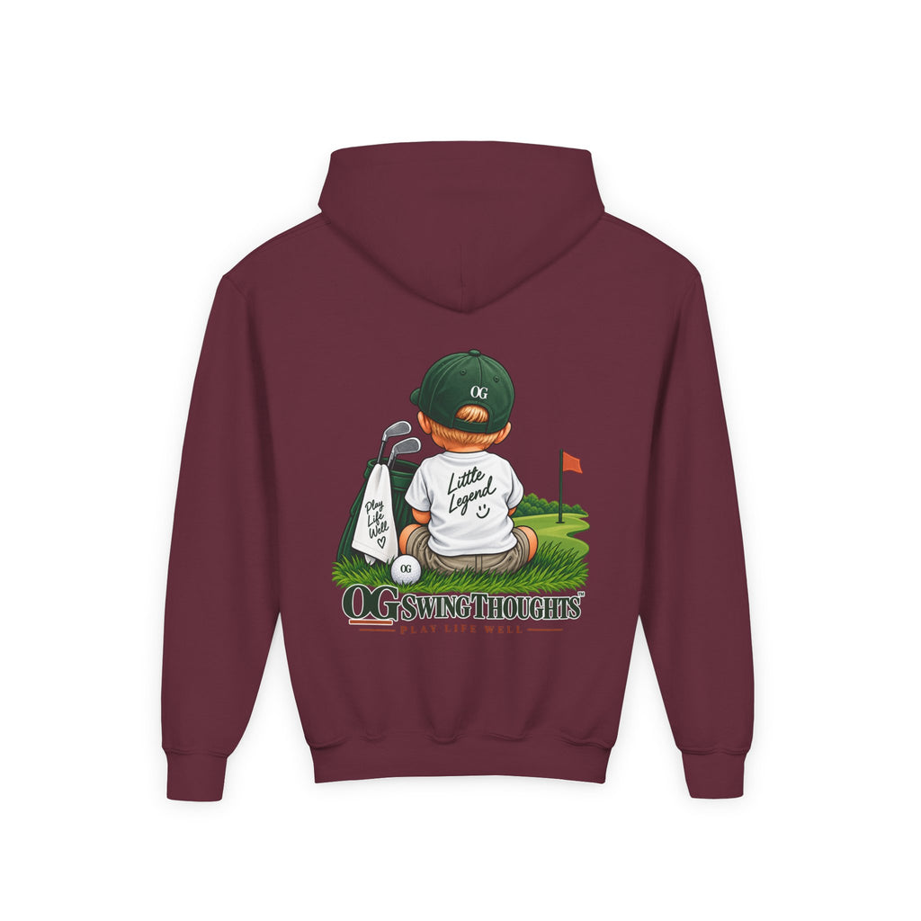 "Little Legend" Youth Golf Hoodie — "OG Swing Thoughts" Kids Golf Pullover