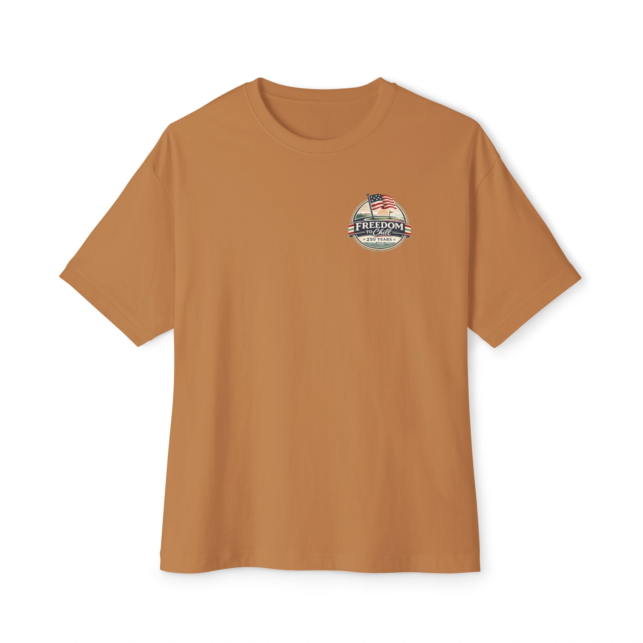 Freedom to Chill Tee — Vintage Beach Flag Graphic T-Shirt