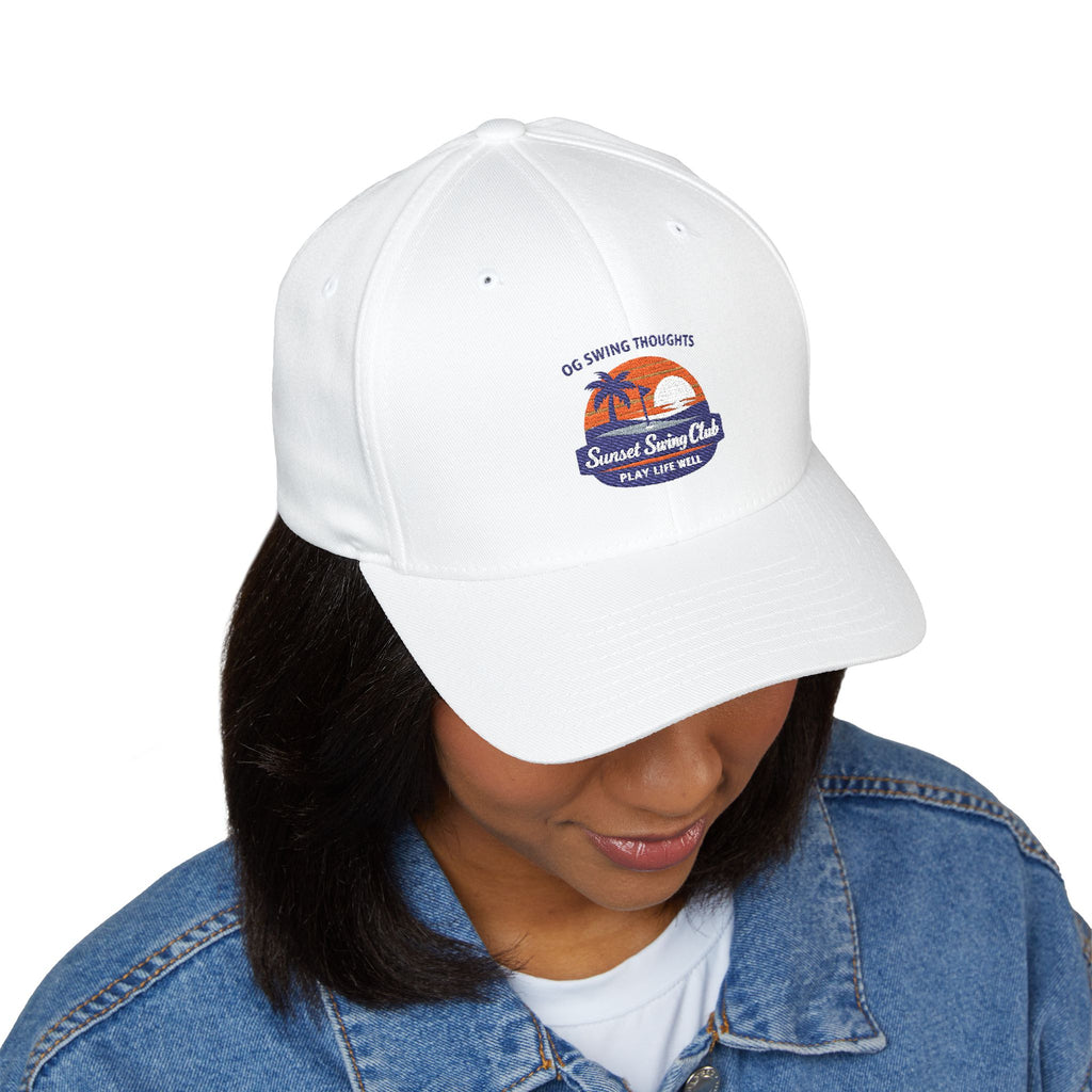 Embroidered Sunset Swing Club — Flex Fit Hat