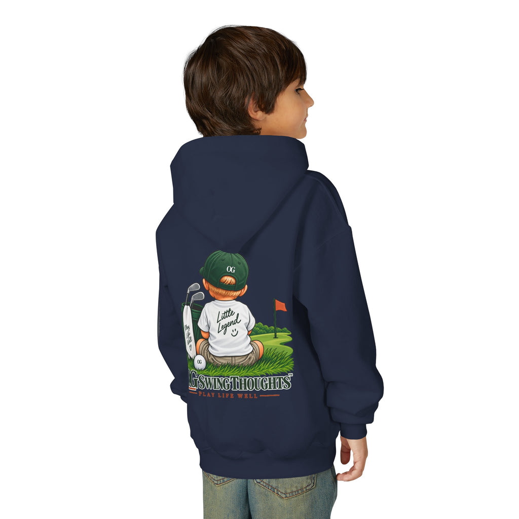 "Little Legend" Youth Golf Hoodie — "OG Swing Thoughts" Kids Golf Pullover
