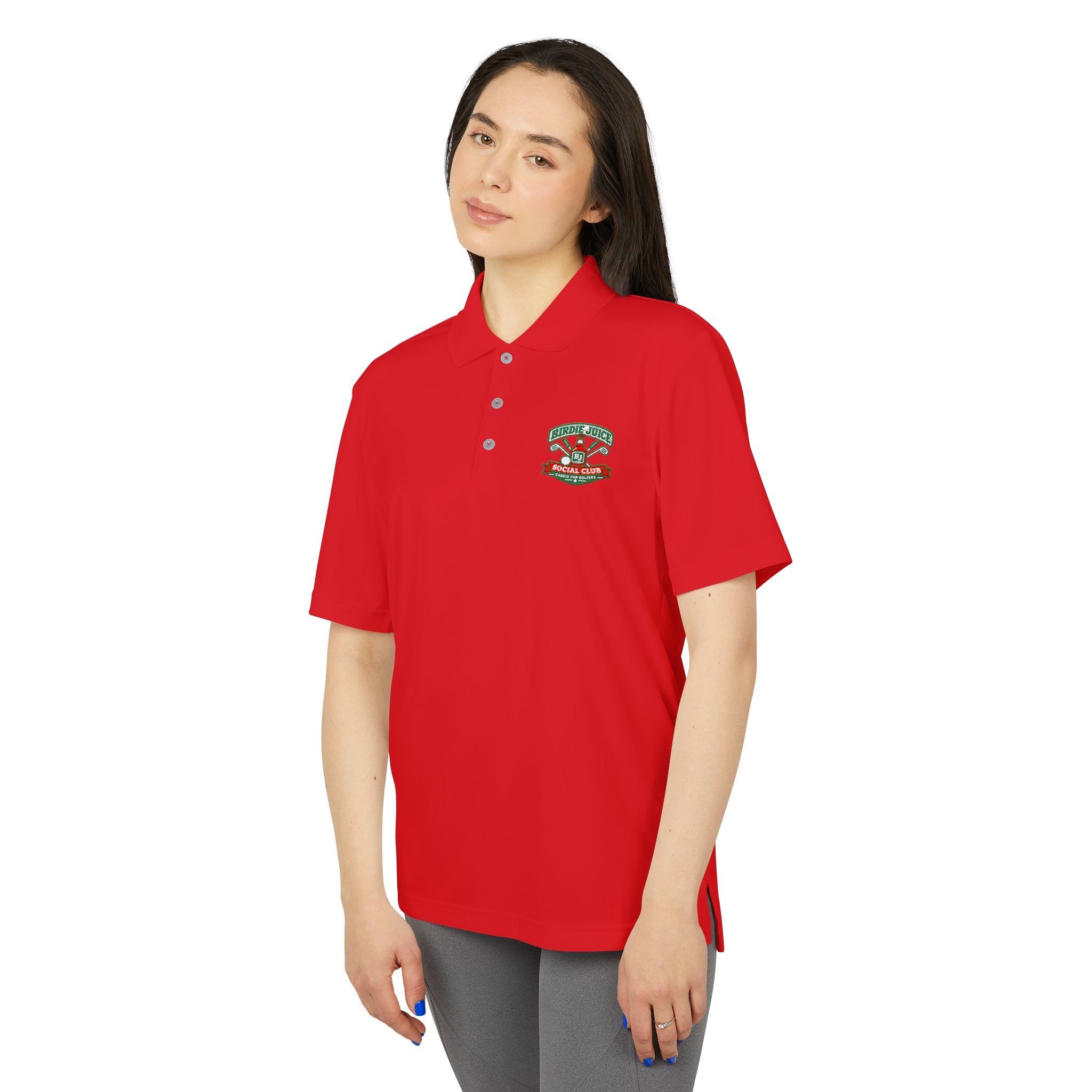 adidas Birdie Juice Social Club Performance Polo  — Athletic Golf & Work Shirt