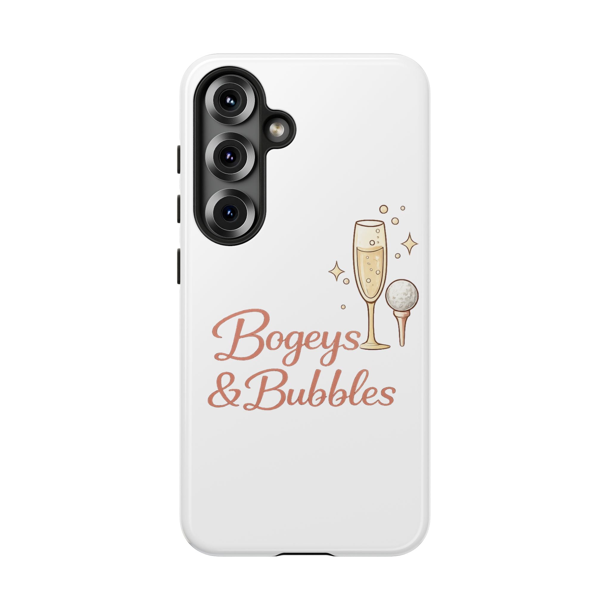Phone Case — "Bogeys & Bubbles" Champagne Golf Design