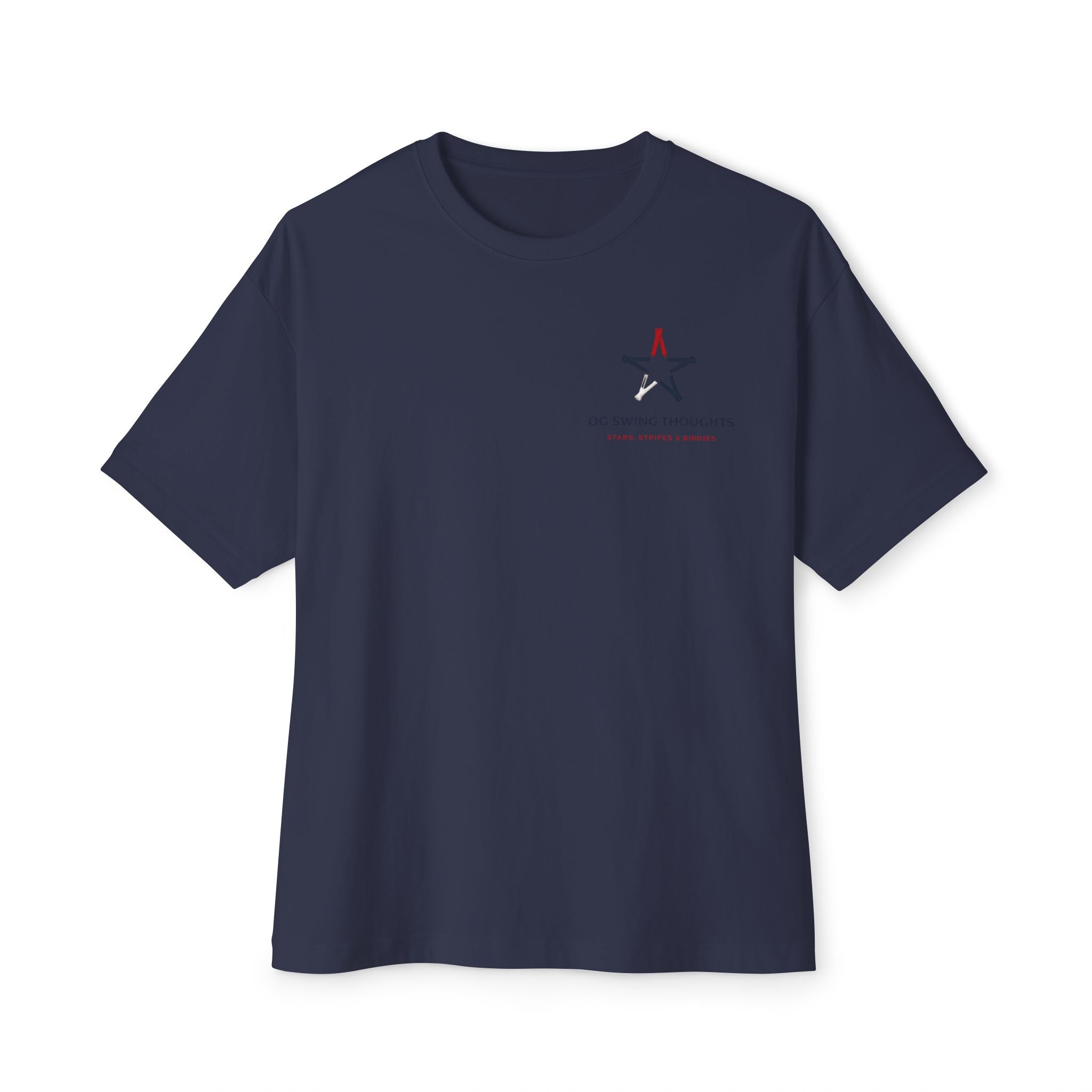 Patriotic Stars & Stripes Tee — American Flag & Golf Ball Graphic