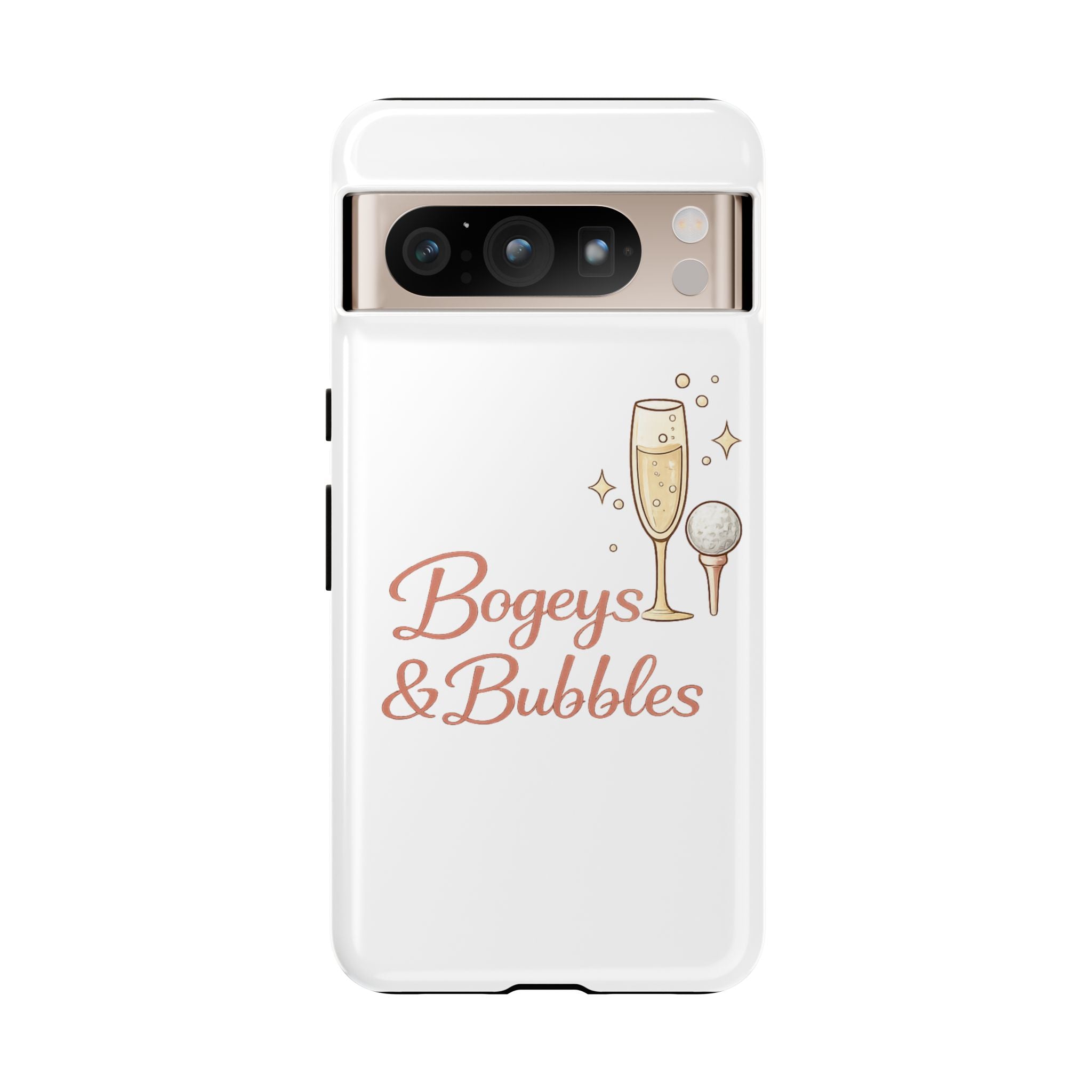 Phone Case — "Bogeys & Bubbles" Champagne Golf Design