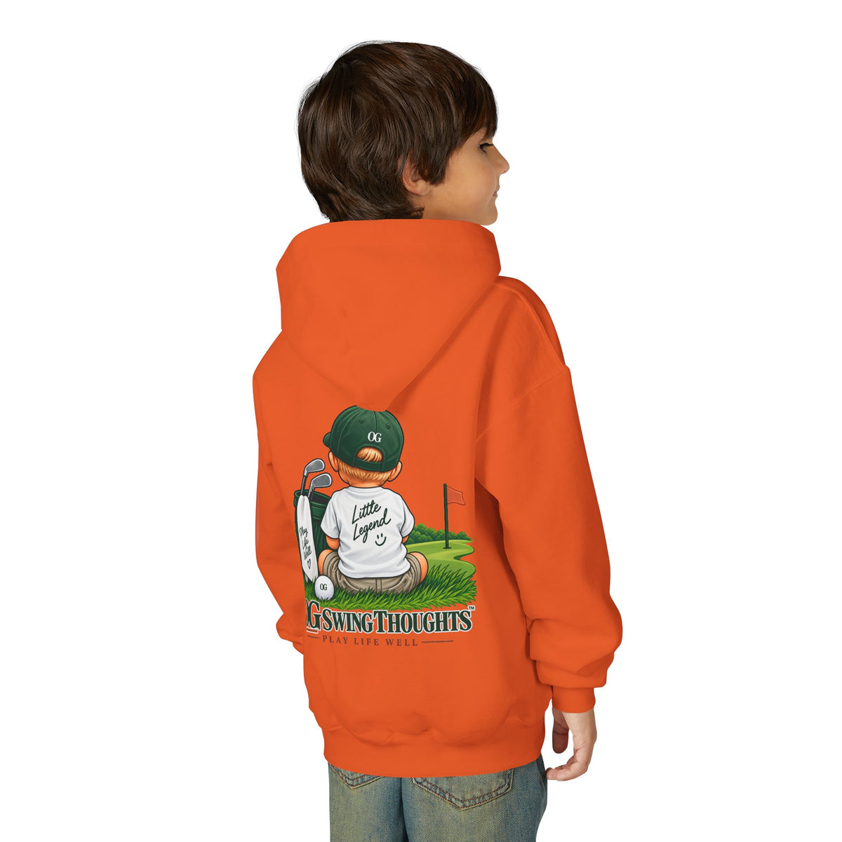 "Little Legend" Youth Golf Hoodie — "OG Swing Thoughts" Kids Golf Pullover