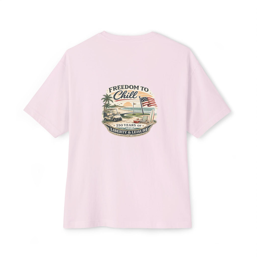 Freedom to Chill Tee — Vintage Beach Flag Graphic T-Shirt