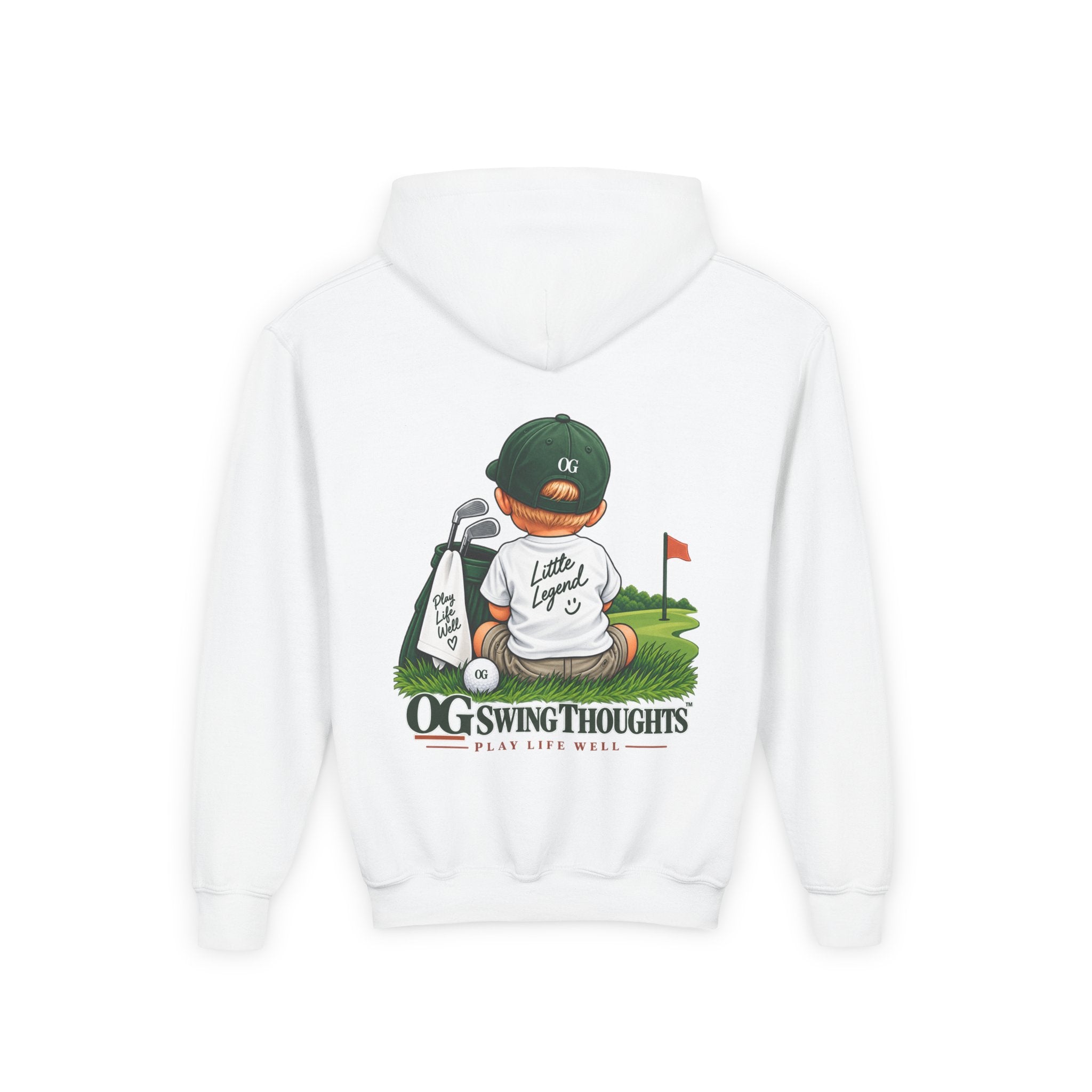 "Little Legend" Youth Golf Hoodie — "OG Swing Thoughts" Kids Golf Pullover