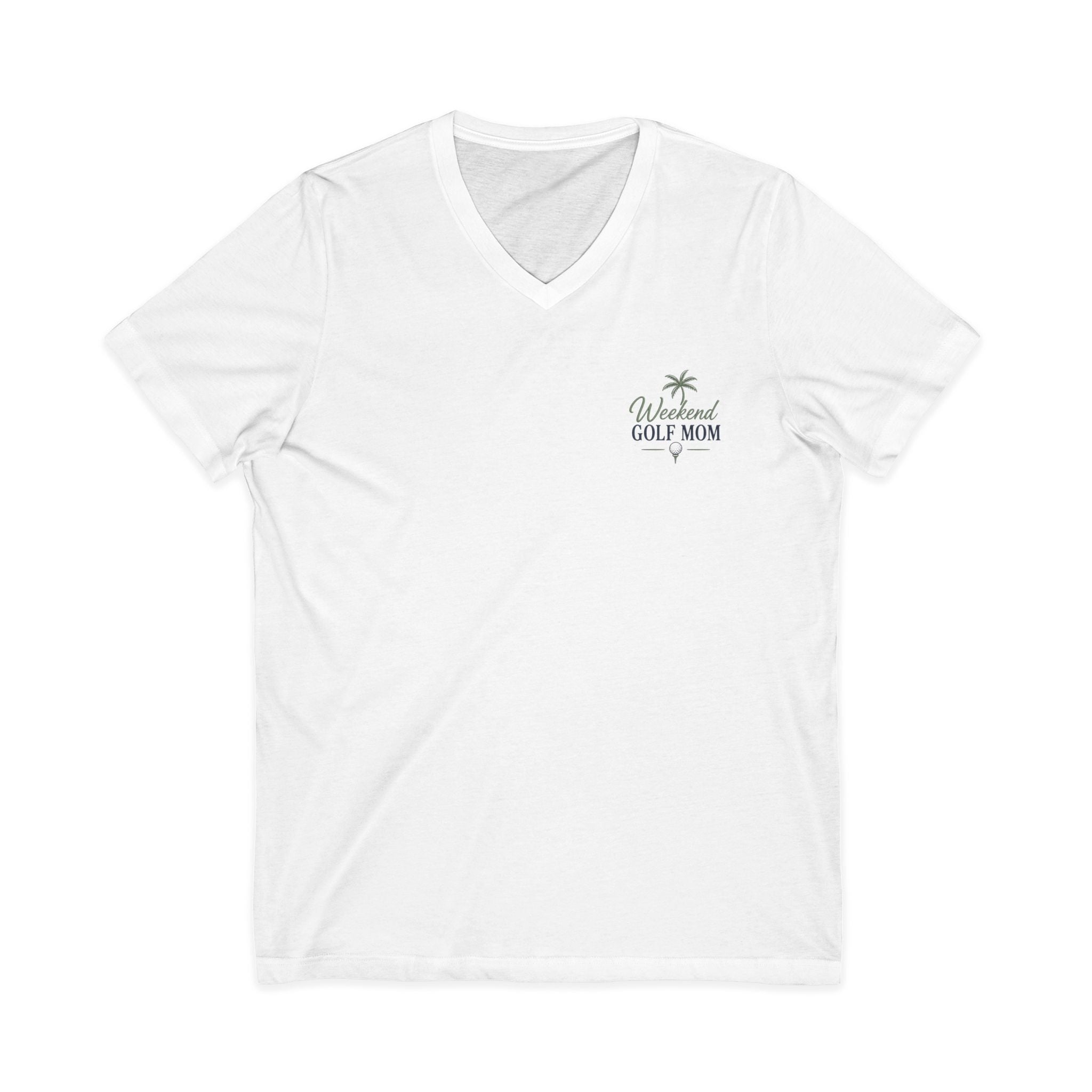 Weekend Golf Mom V-Neck Tee — Golfing Mom Graphic T-Shirt