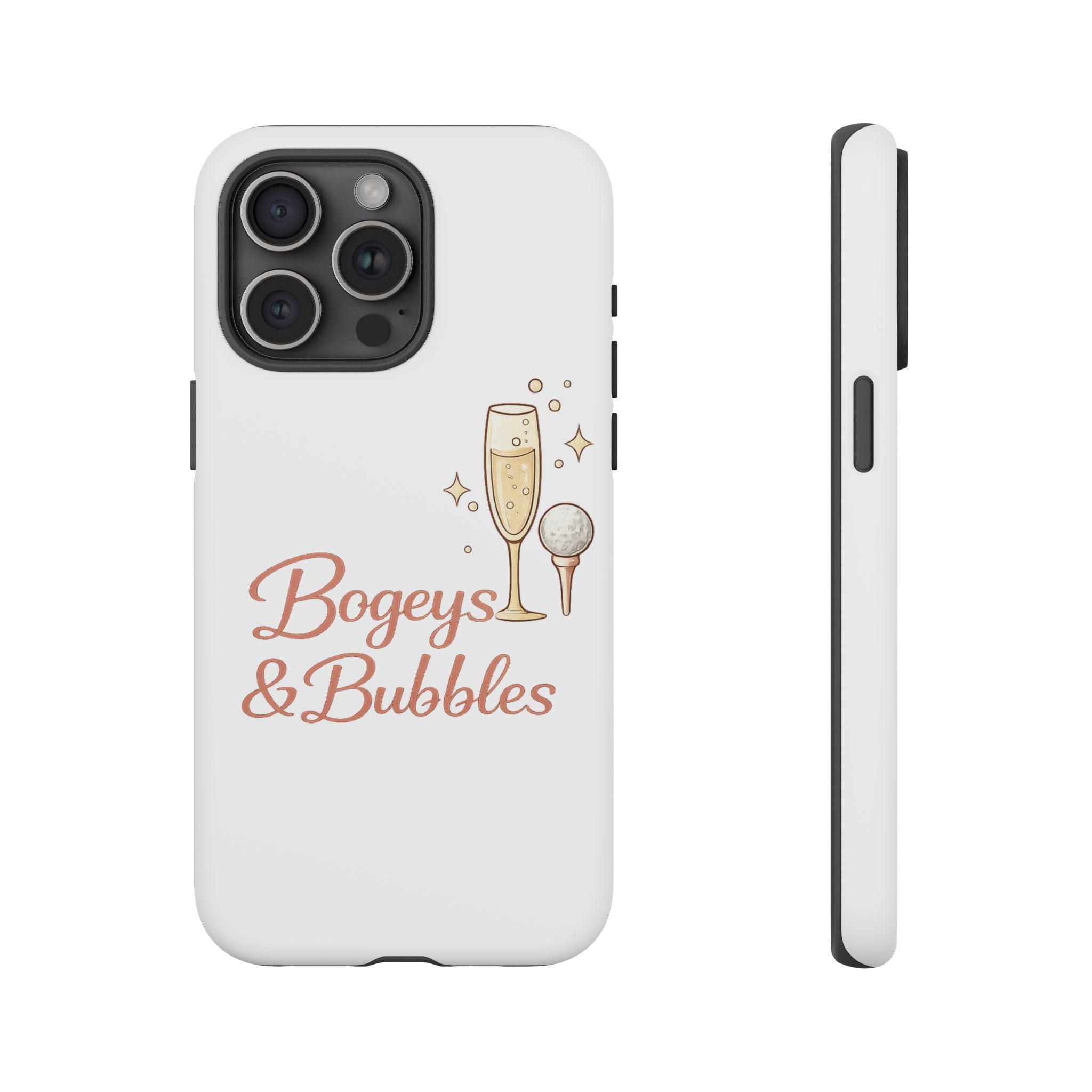 Phone Case — "Bogeys & Bubbles" Champagne Golf Design
