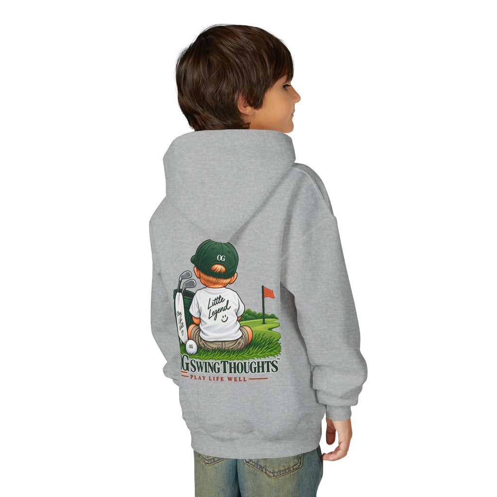 "Little Legend" Youth Golf Hoodie — "OG Swing Thoughts" Kids Golf Pullover