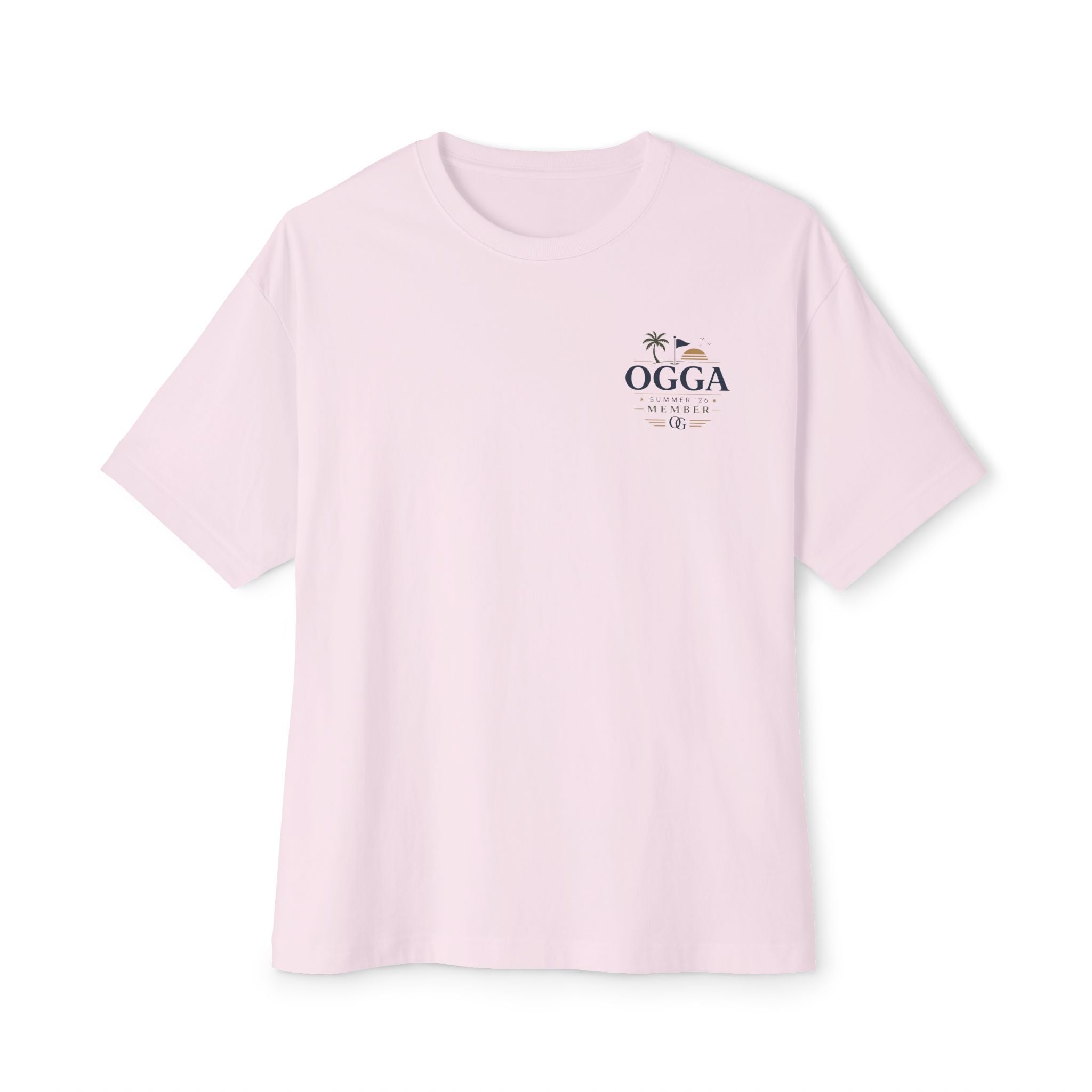 OGGA Beach Tee — "Live Free, Play Easy" Oversized Boxy T-Shirt