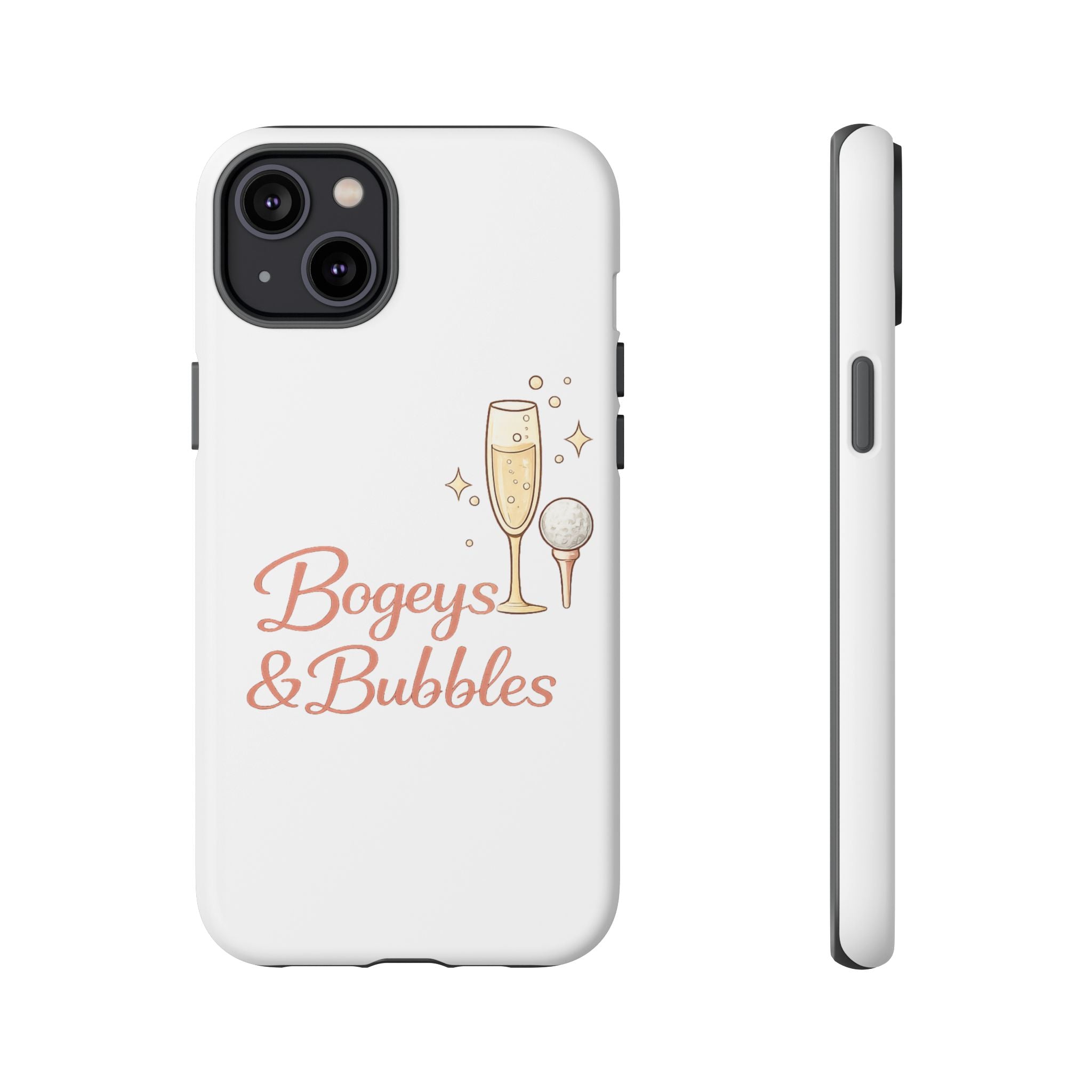 Phone Case — "Bogeys & Bubbles" Champagne Golf Design