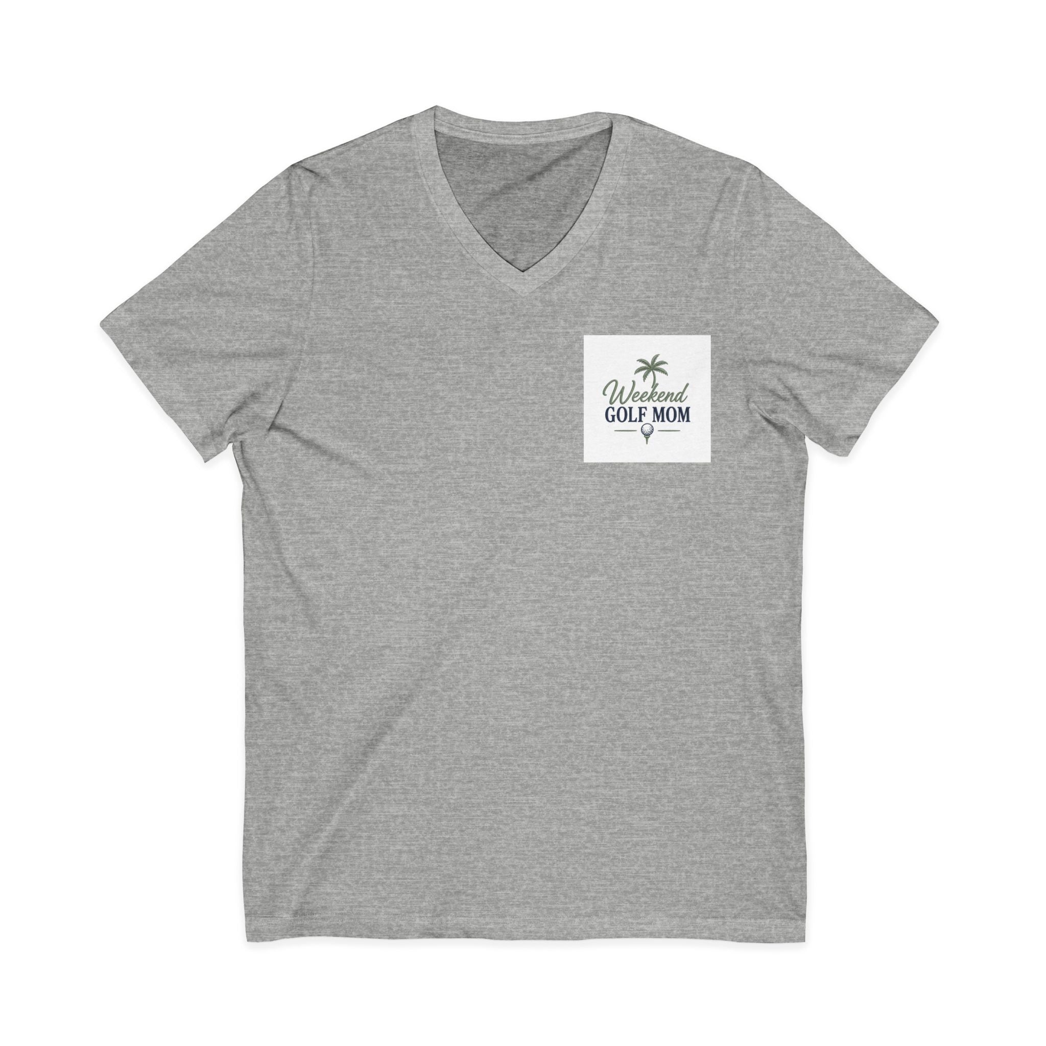 Weekend Golf Mom V-Neck Tee — Golfing Mom Graphic T-Shirt