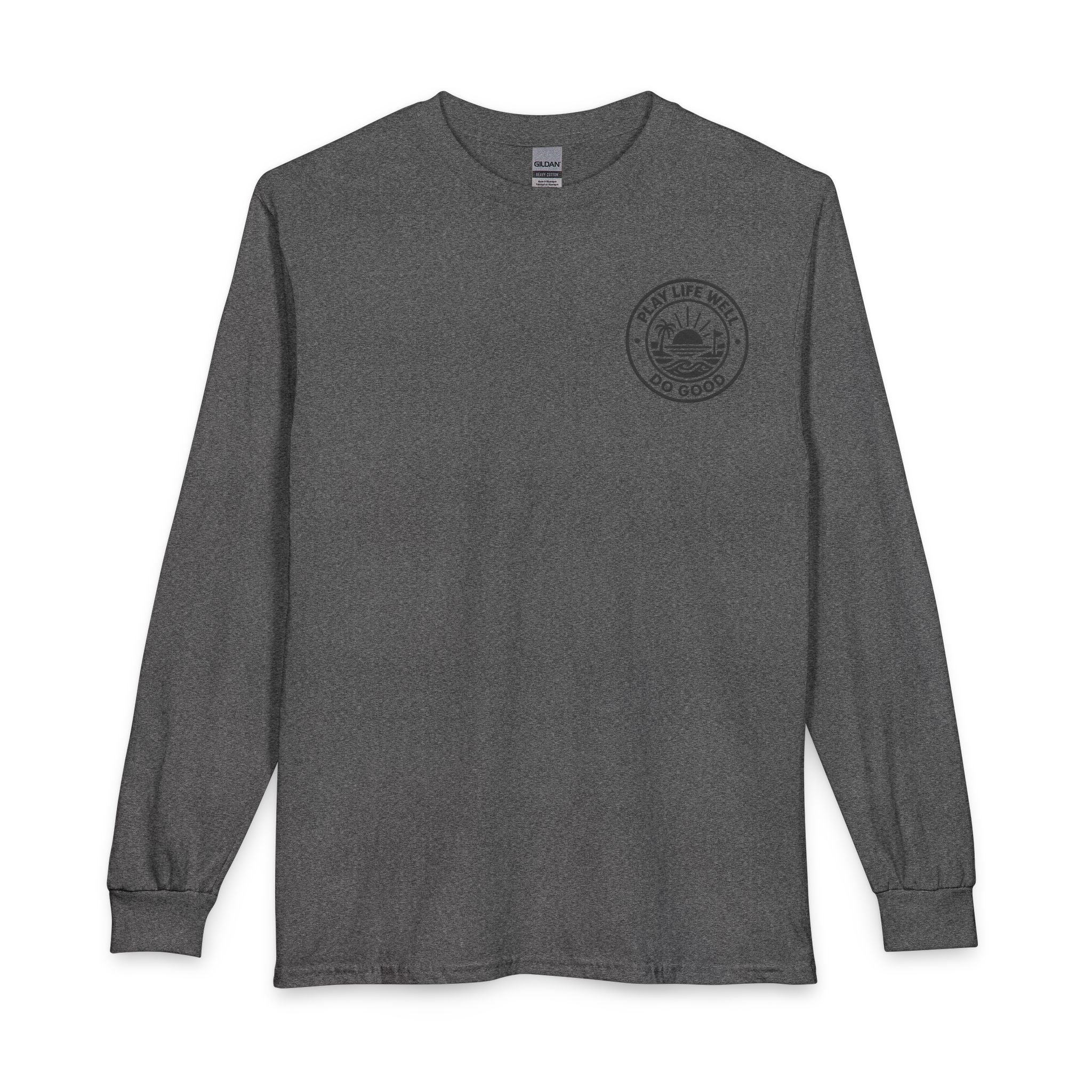 "Play Life Well" with Patriotic Eagle Vintage American Long Sleeve Crew