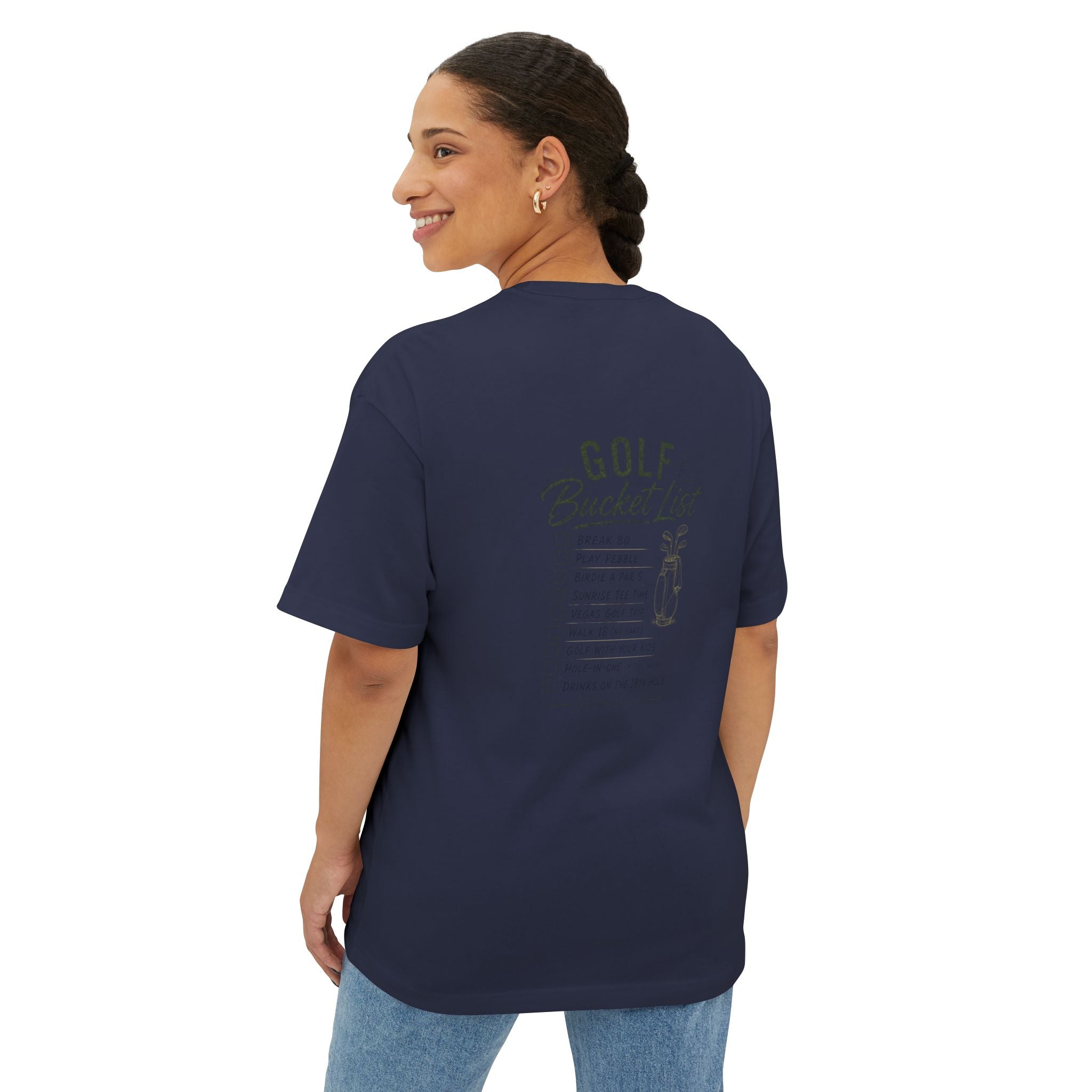 Golf Bucket List Tee — Casual Oversized Golf T‑Shirt
