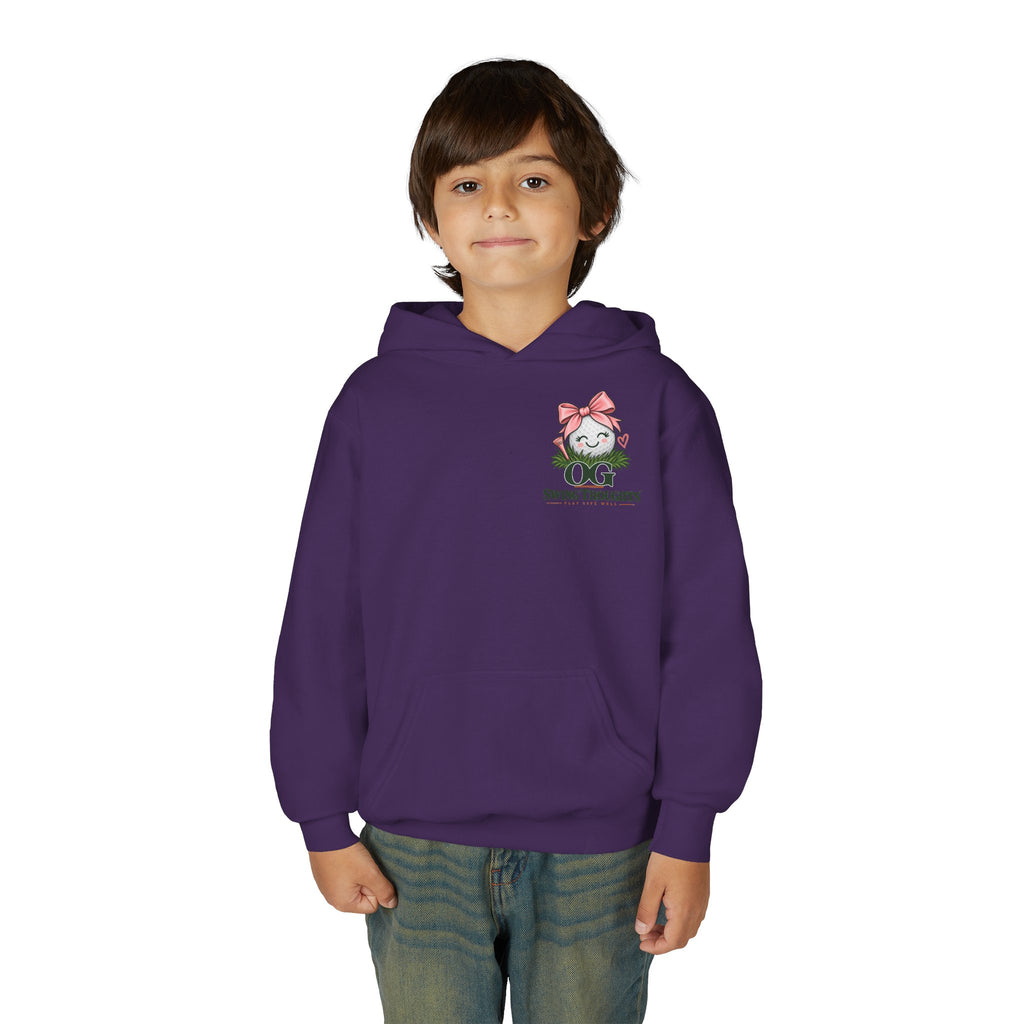 "Future Golf Pro" Youth Golf Hoodie — "OG Swing Thoughts" Cute Girl Golfer Graphic