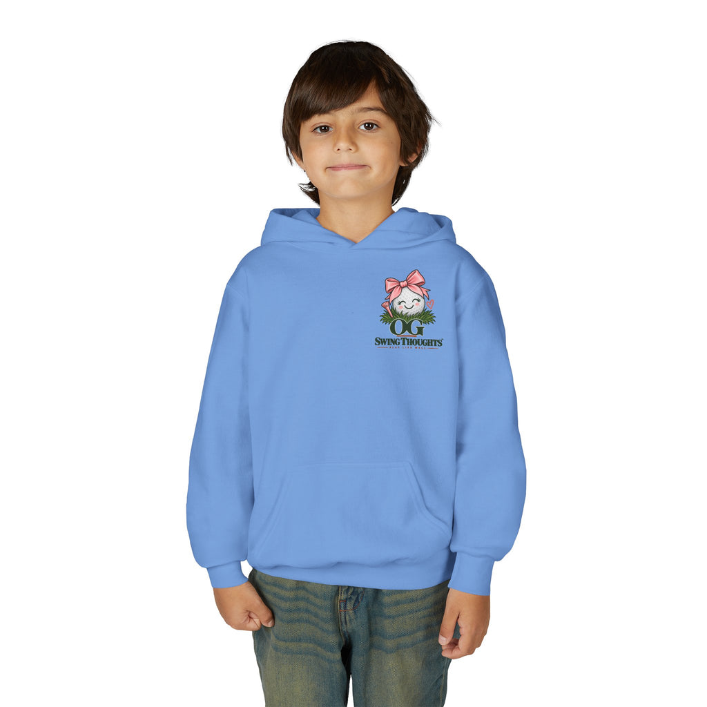 "Future Golf Pro" Youth Golf Hoodie — "OG Swing Thoughts" Cute Girl Golfer Graphic