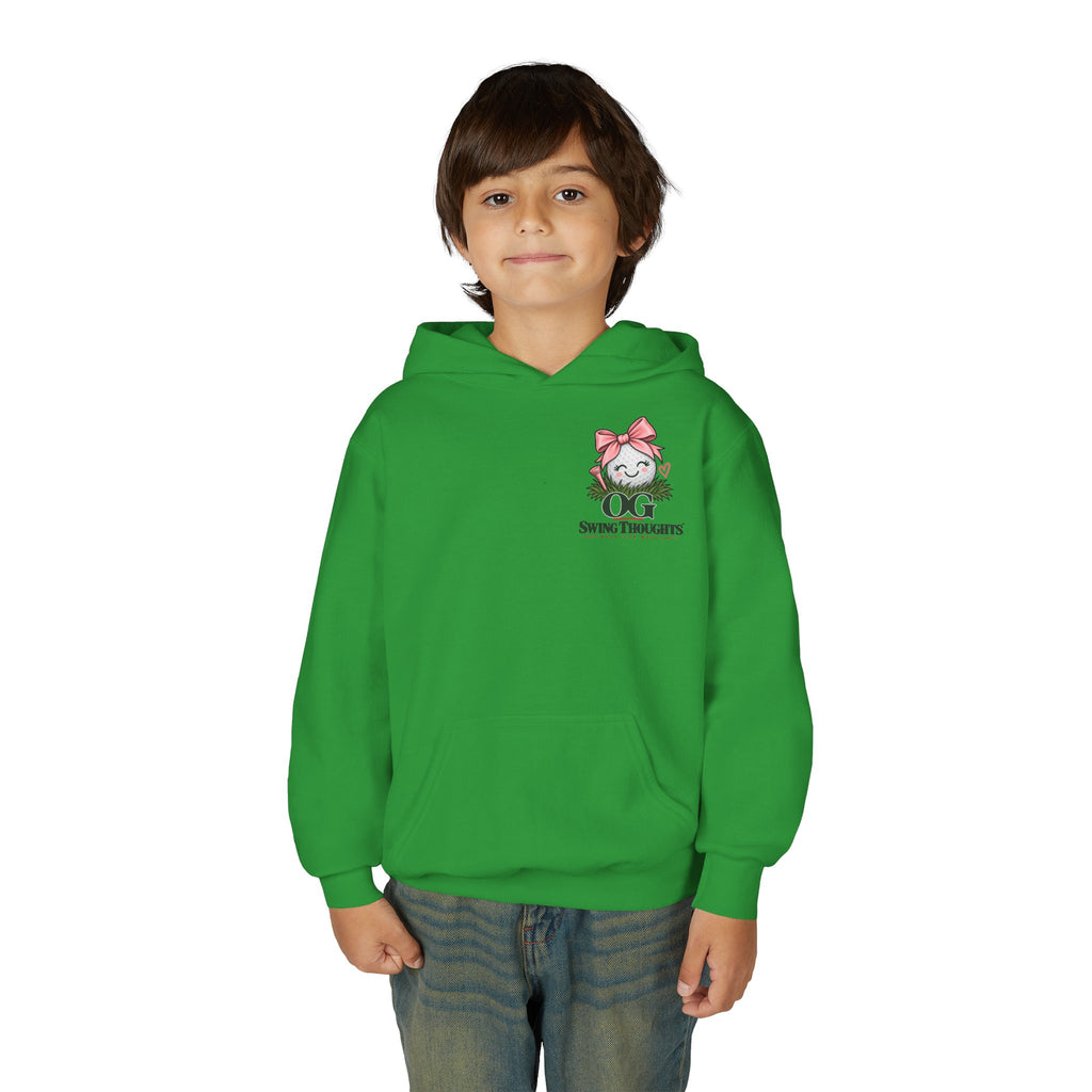"Future Golf Pro" Youth Golf Hoodie — "OG Swing Thoughts" Cute Girl Golfer Graphic