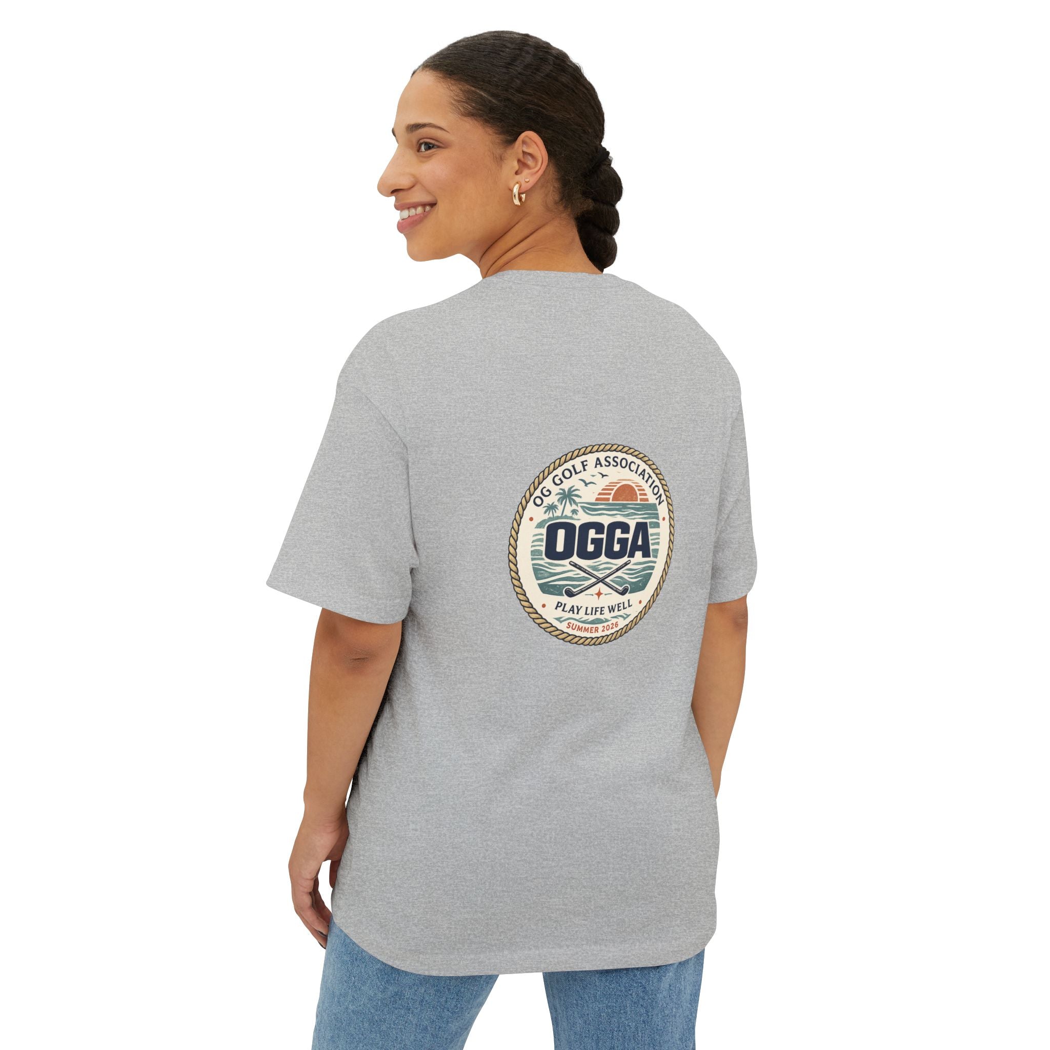 OGGA Vintage Golf Association Tee — Retro Logo Oversized Boxy T-Shirt