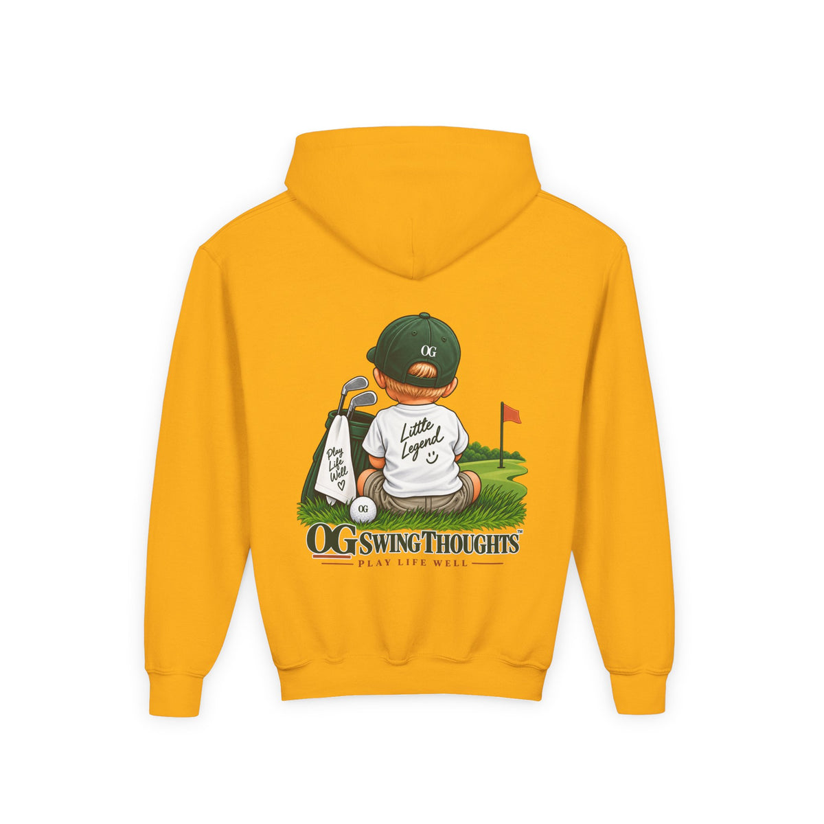 "Little Legend" Youth Golf Hoodie — "OG Swing Thoughts" Kids Golf Pullover