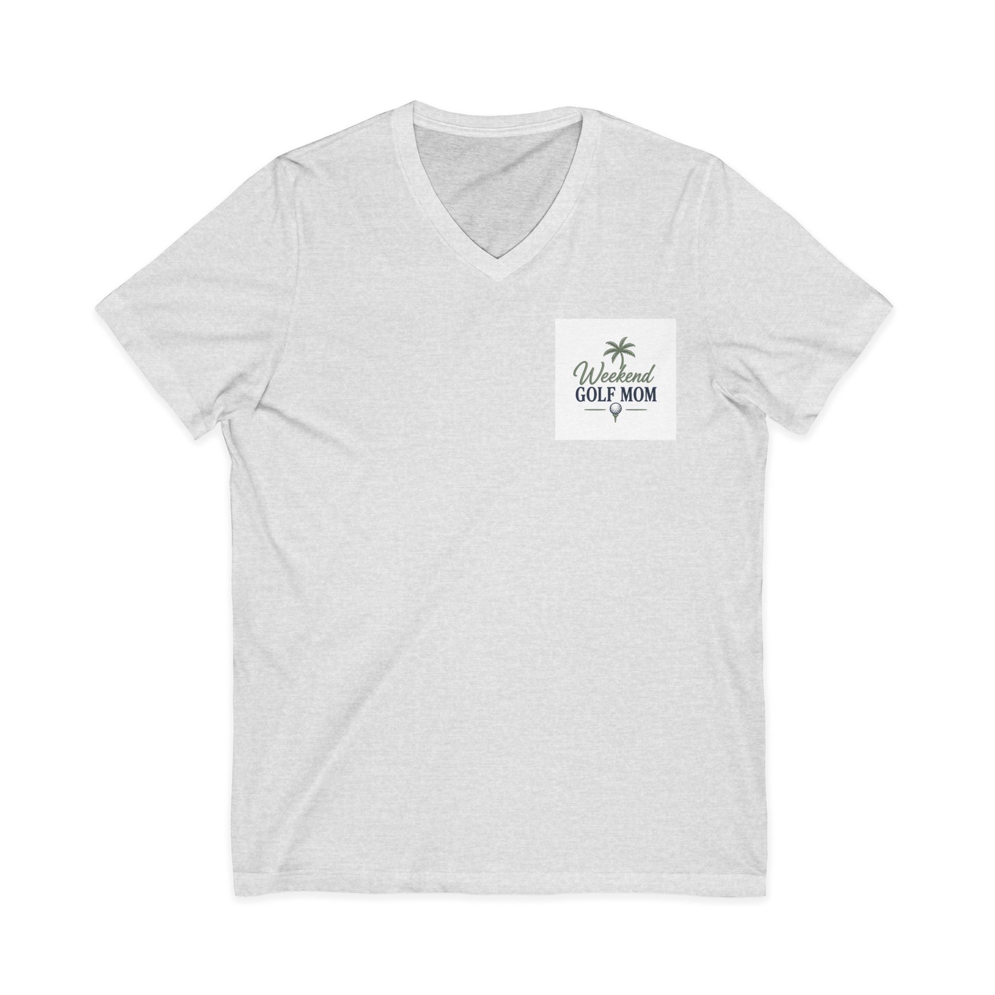 Weekend Golf Mom V-Neck Tee — Golfing Mom Graphic T-Shirt