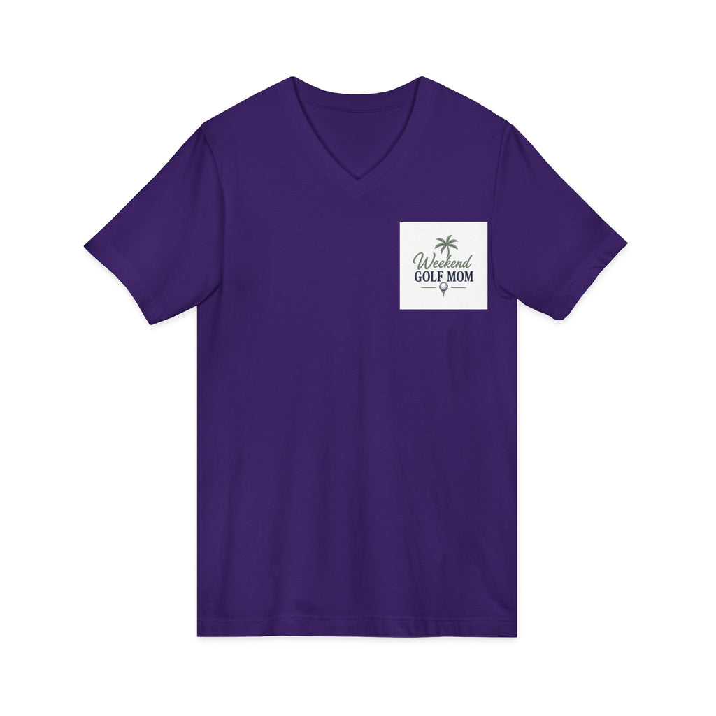 Weekend Golf Mom V-Neck Tee — Golfing Mom Graphic T-Shirt