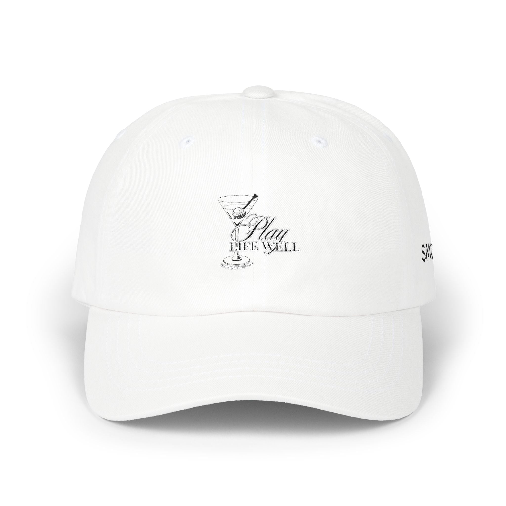 Play Life Well — Classic White Embroidered Baseball Hat