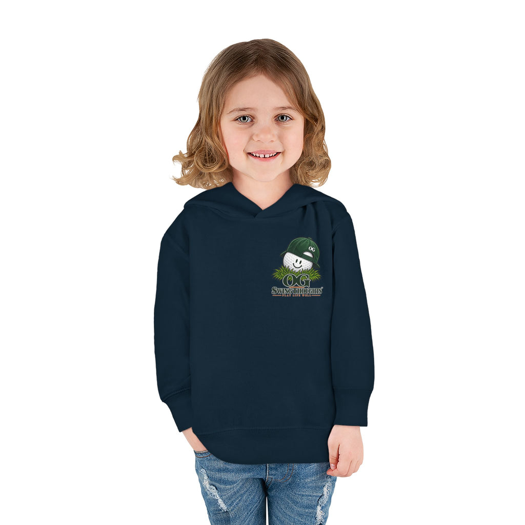 "Little Legend" Toddler Hoodie - 'OG Swing Thoughts' Cute Golf Kid Pullover Fleece