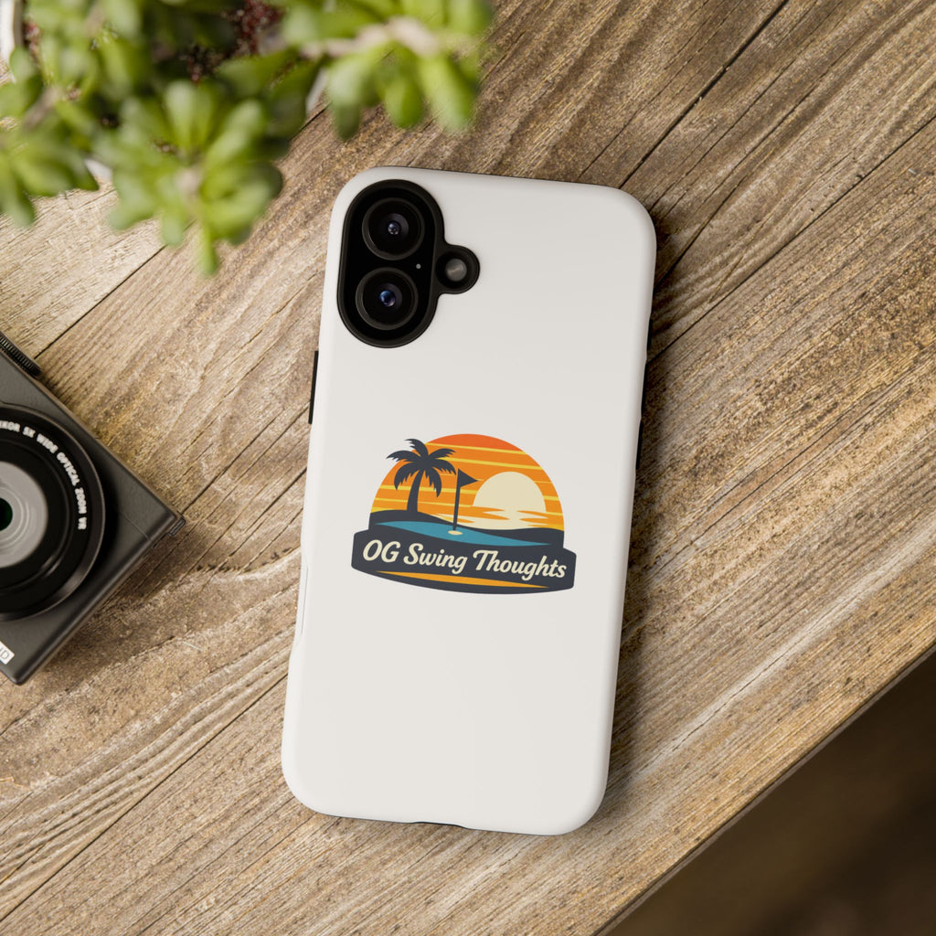 Phone Case - "OG Swing Thoughts" Tropical Sunset Design