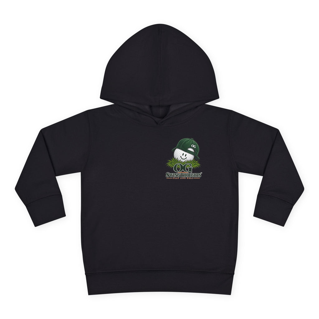 "Little Legend" Toddler Hoodie - 'OG Swing Thoughts' Cute Golf Kid Pullover Fleece