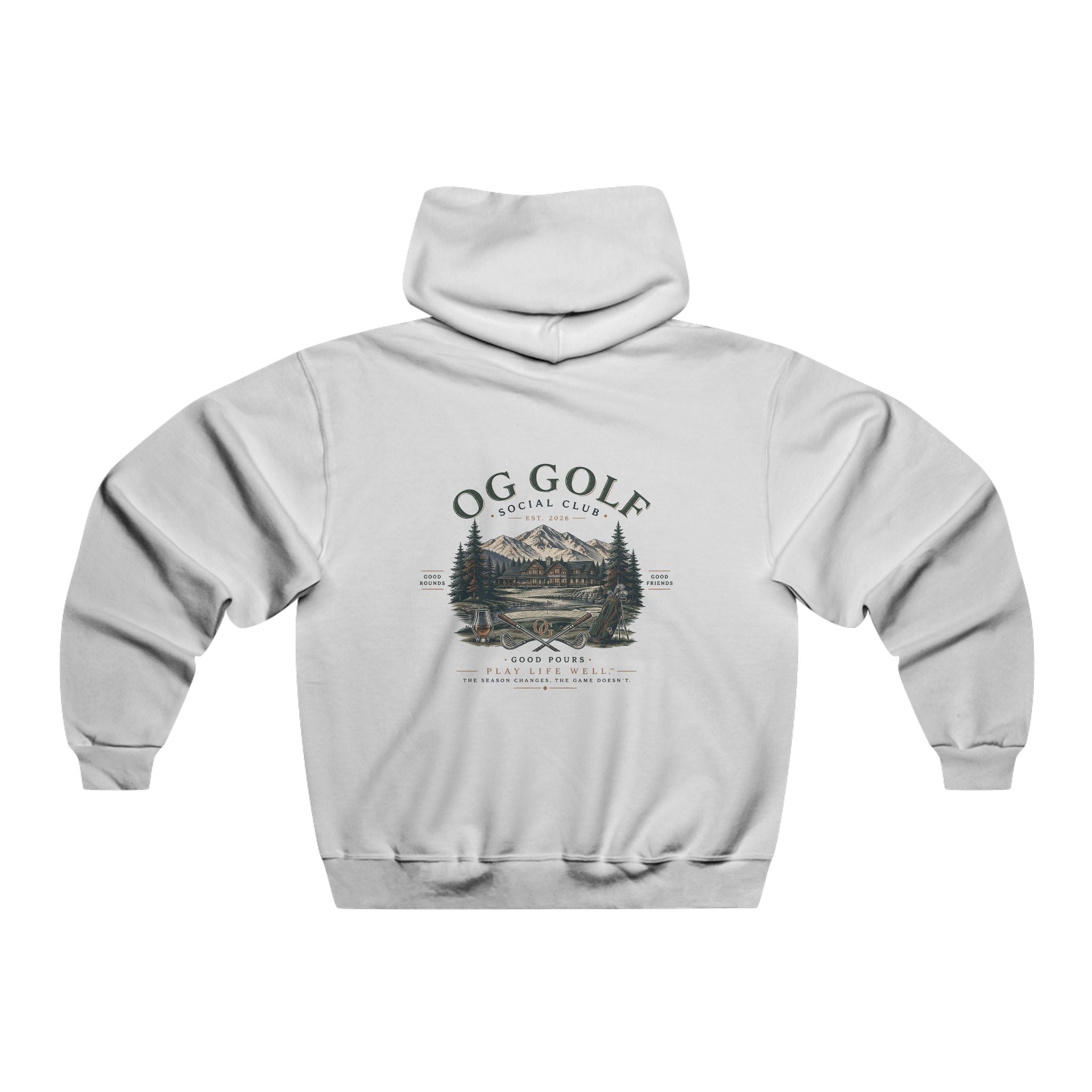 OG Golf Social Club Hoodie – Vintage Mountain Course Graphic Hooded Sweatshirt