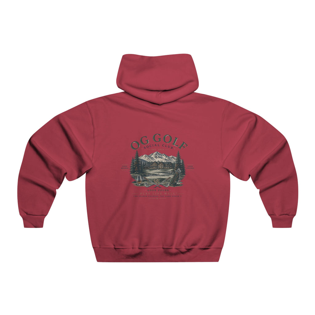 OG Golf Social Club Hoodie – Vintage Mountain Course Graphic Hooded Sweatshirt