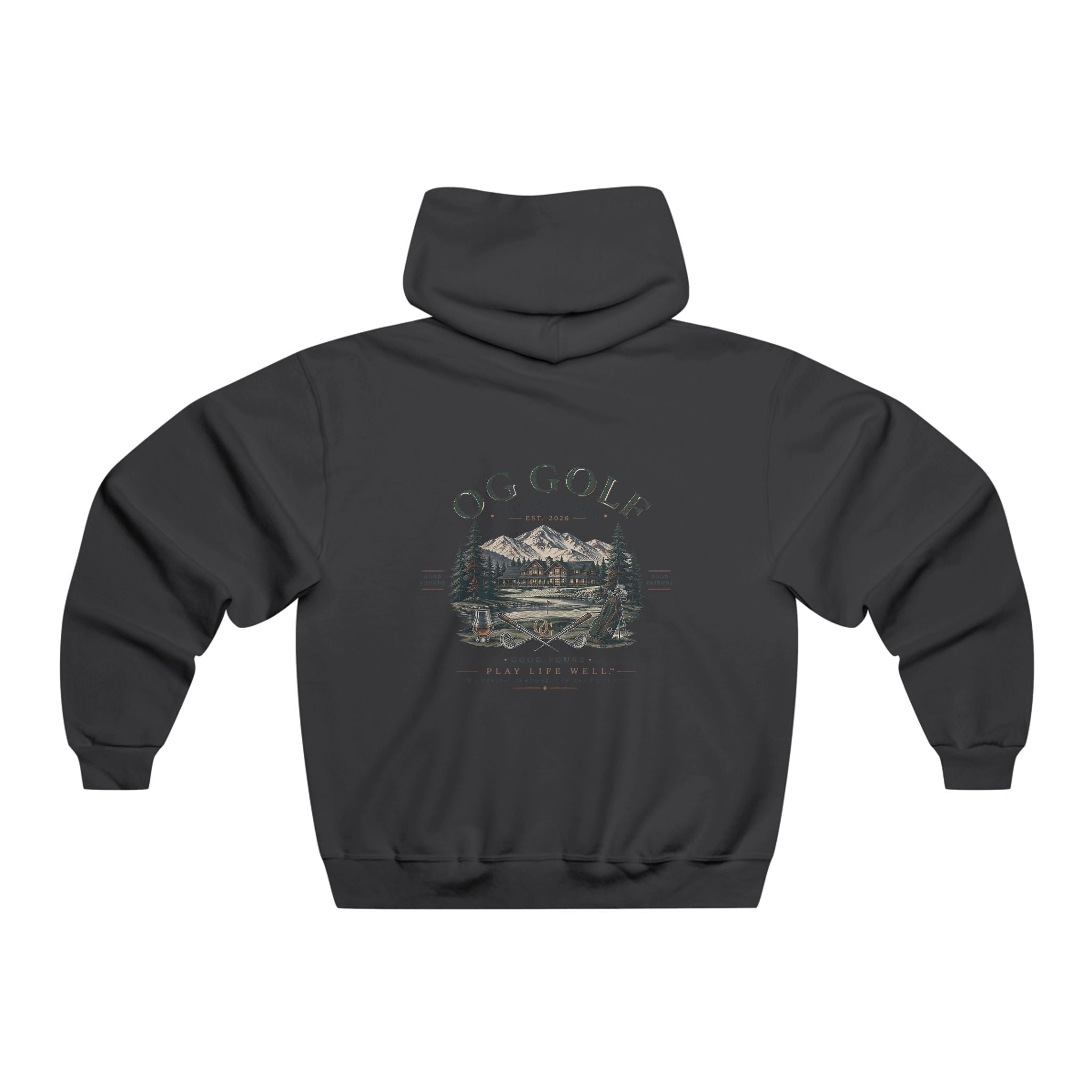 OG Golf Social Club Hoodie – Vintage Mountain Course Graphic Hooded Sweatshirt