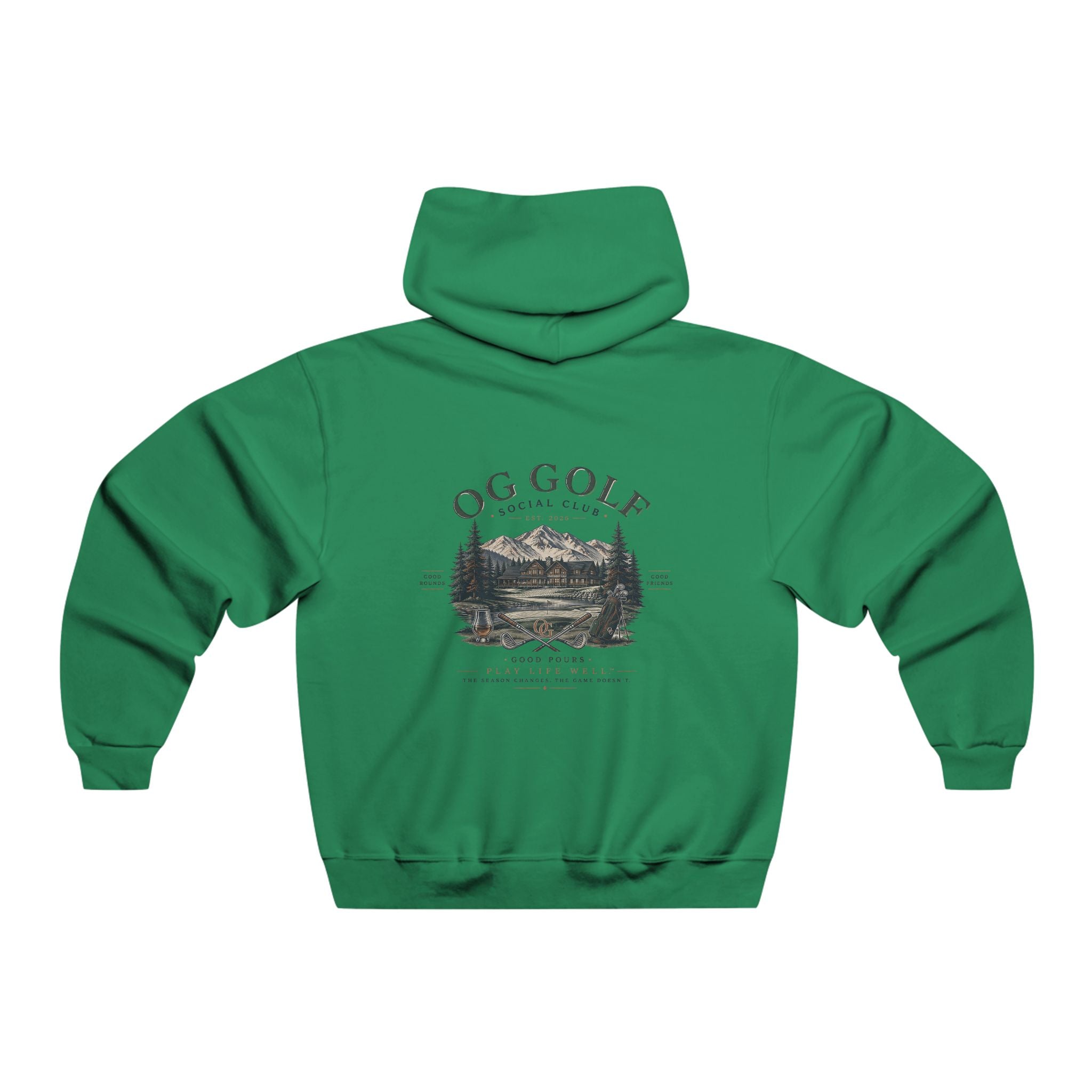 OG Golf Social Club Hoodie – Vintage Mountain Course Graphic Hooded Sweatshirt