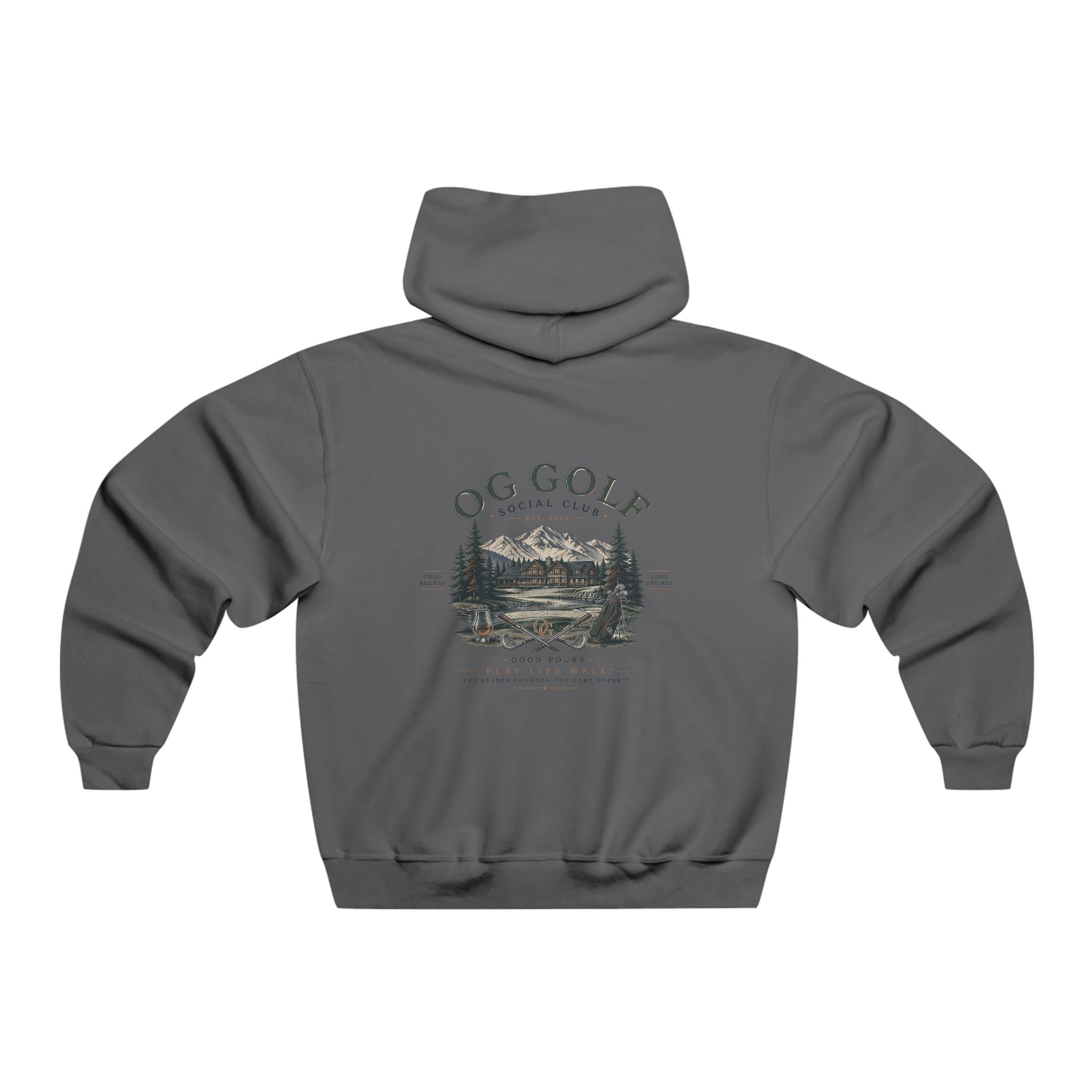 OG Golf Social Club Hoodie – Vintage Mountain Course Graphic Hooded Sweatshirt
