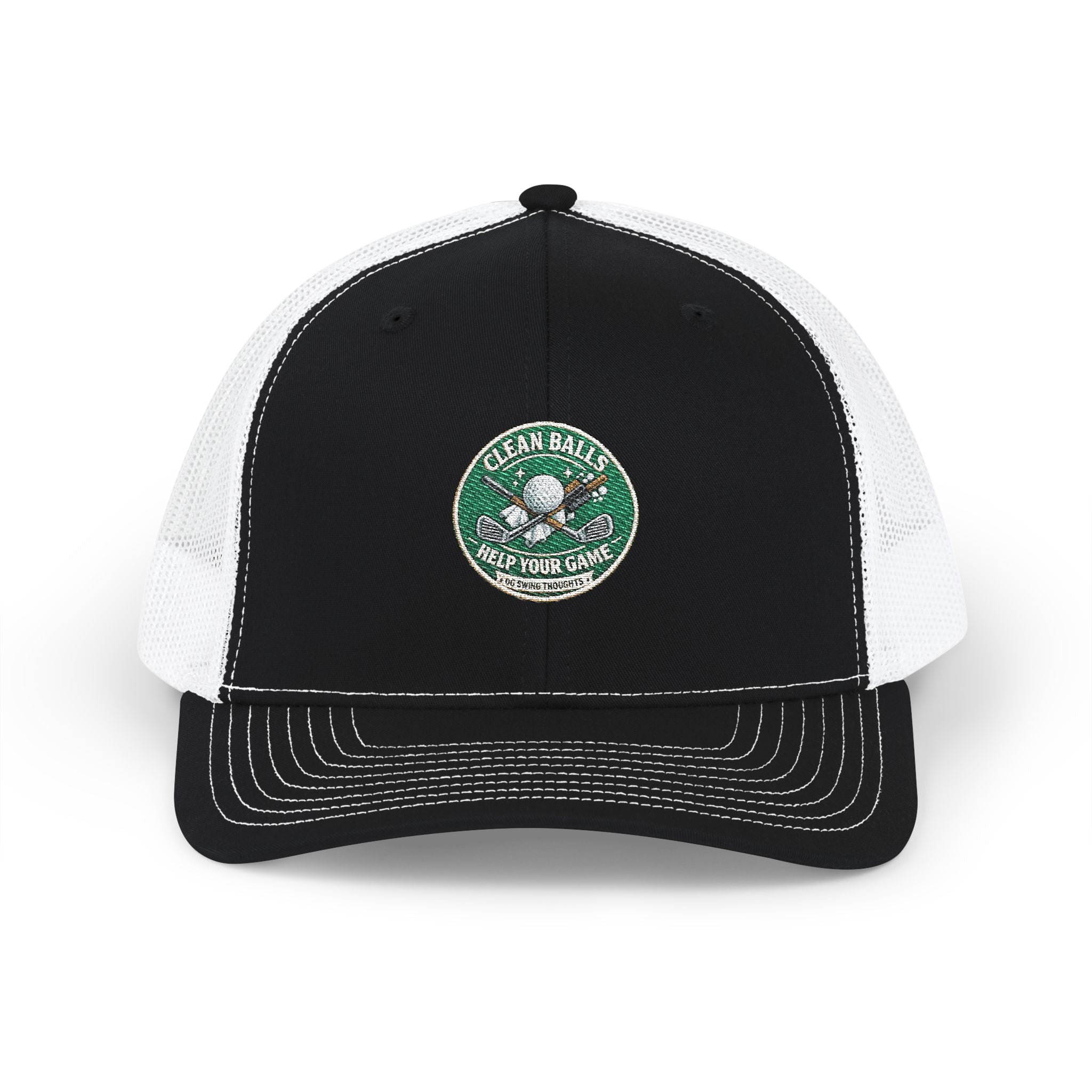Clean Balls Help Your Game - OG Swing Thoughts Embroidered Patch Trucker Snapback
