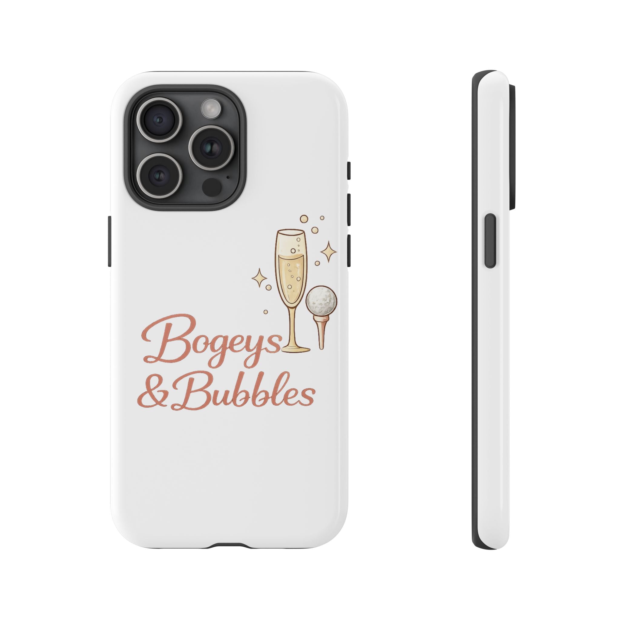 Phone Case — "Bogeys & Bubbles" Champagne Golf Design