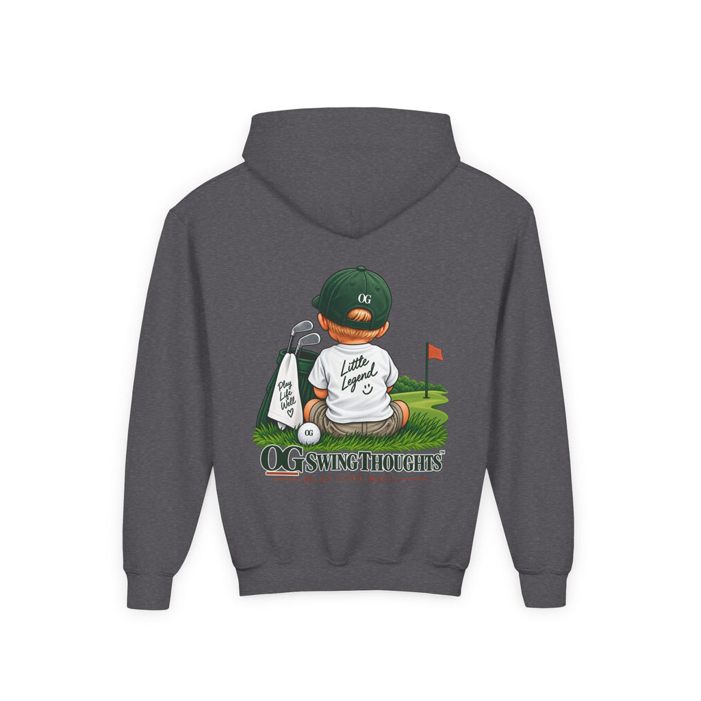 "Little Legend" Youth Golf Hoodie — "OG Swing Thoughts" Kids Golf Pullover