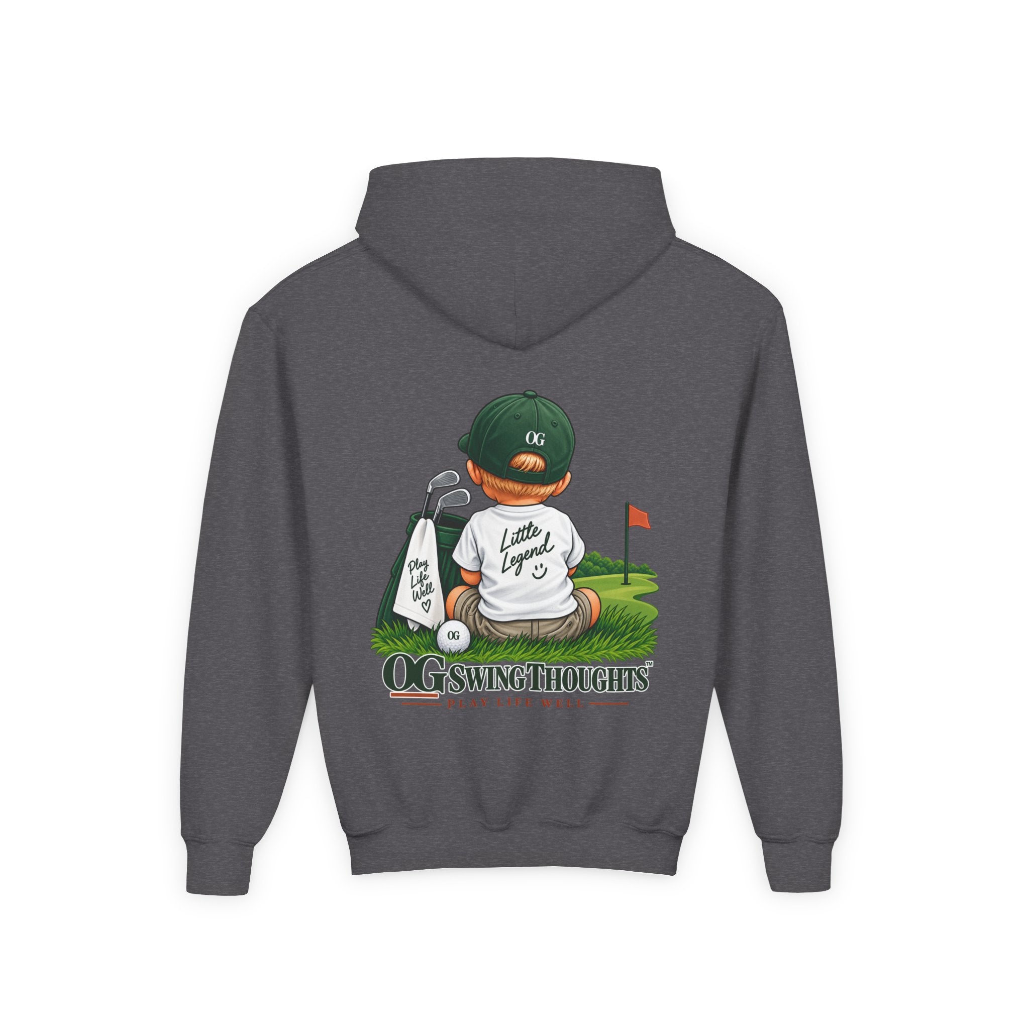 "Little Legend" Youth Golf Hoodie — "OG Swing Thoughts" Kids Golf Pullover
