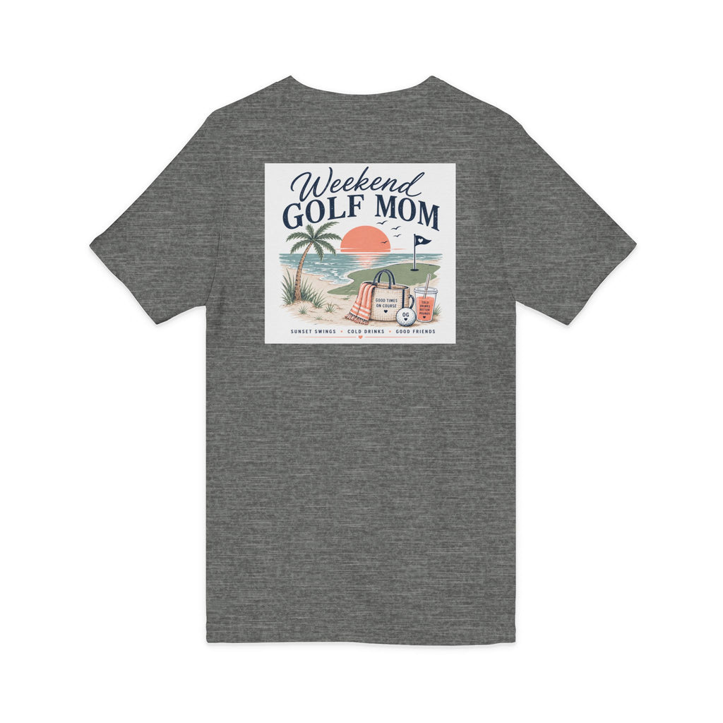 Weekend Golf Mom V-Neck Tee — Golfing Mom Graphic T-Shirt
