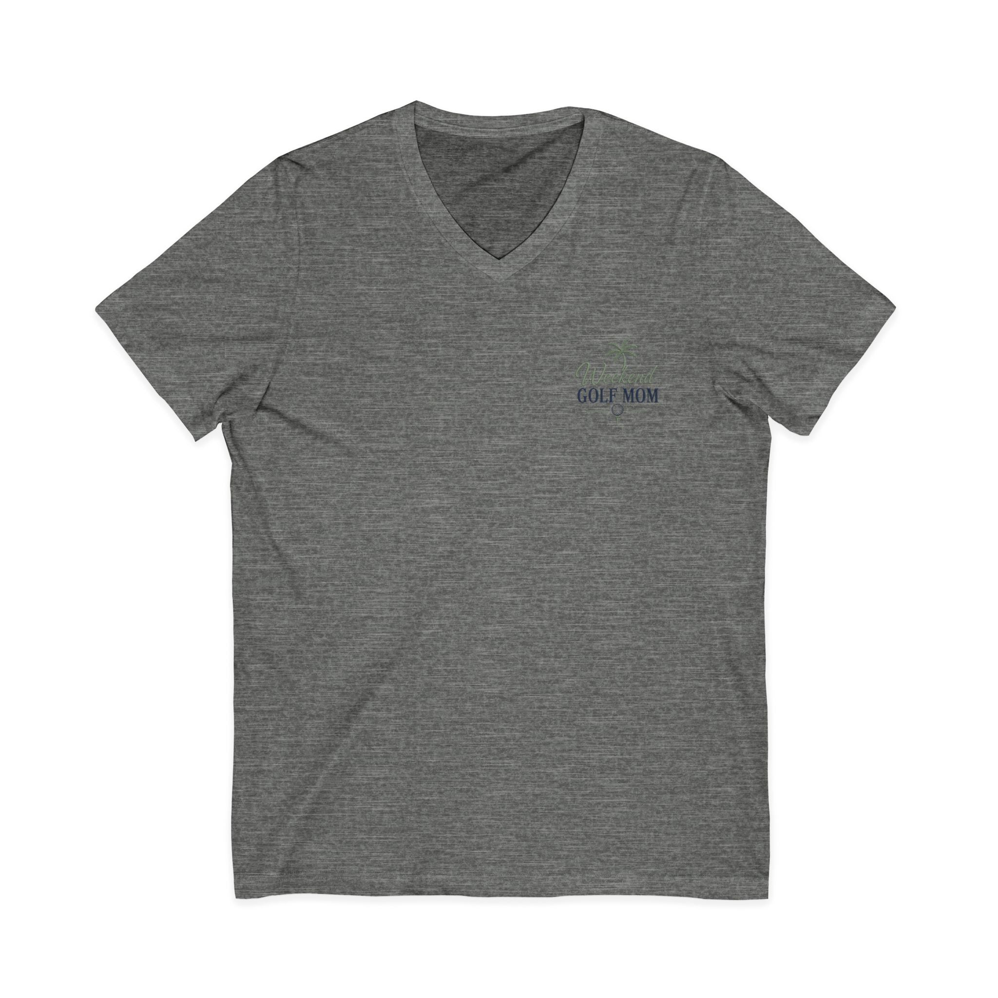 Weekend Golf Mom V-Neck Tee — Golfing Mom Graphic T-Shirt