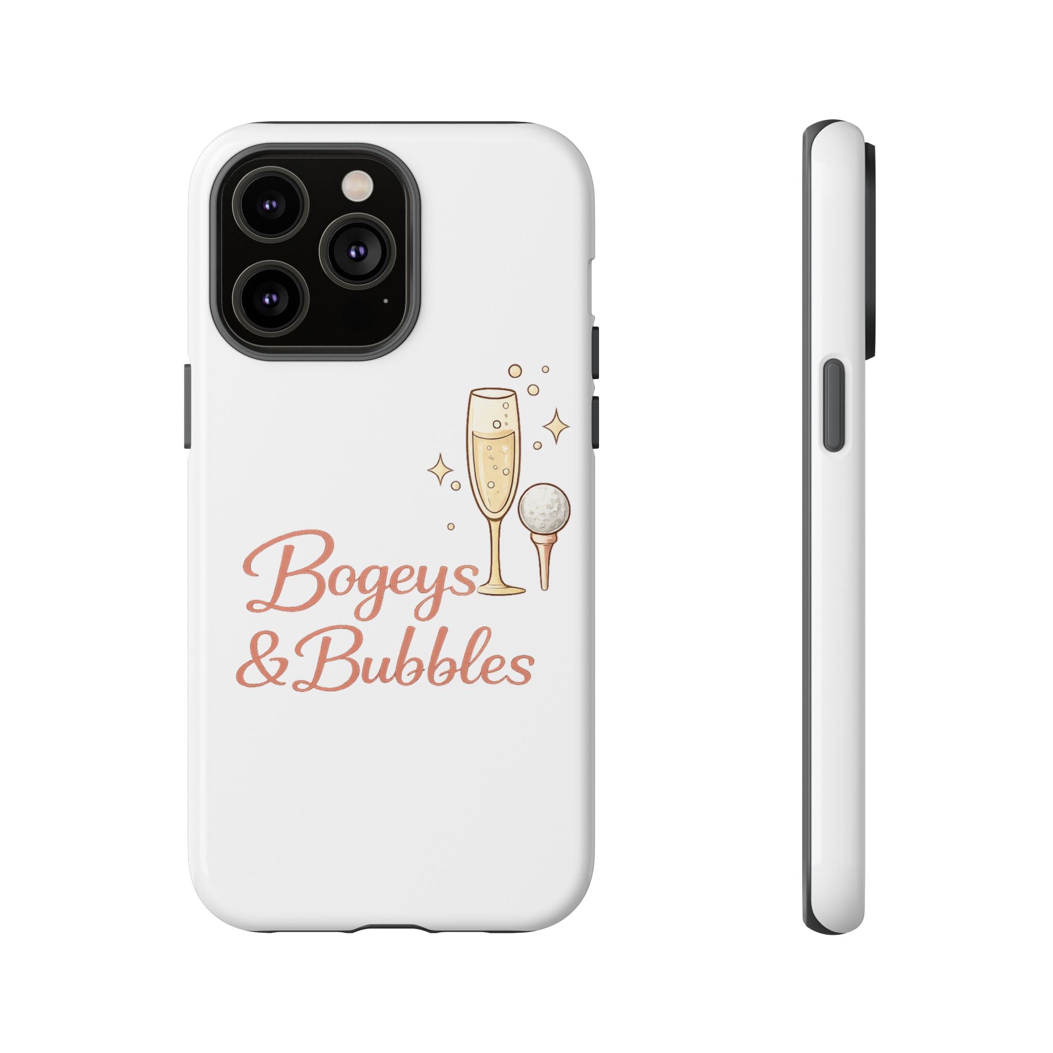 Phone Case — "Bogeys & Bubbles" Champagne Golf Design