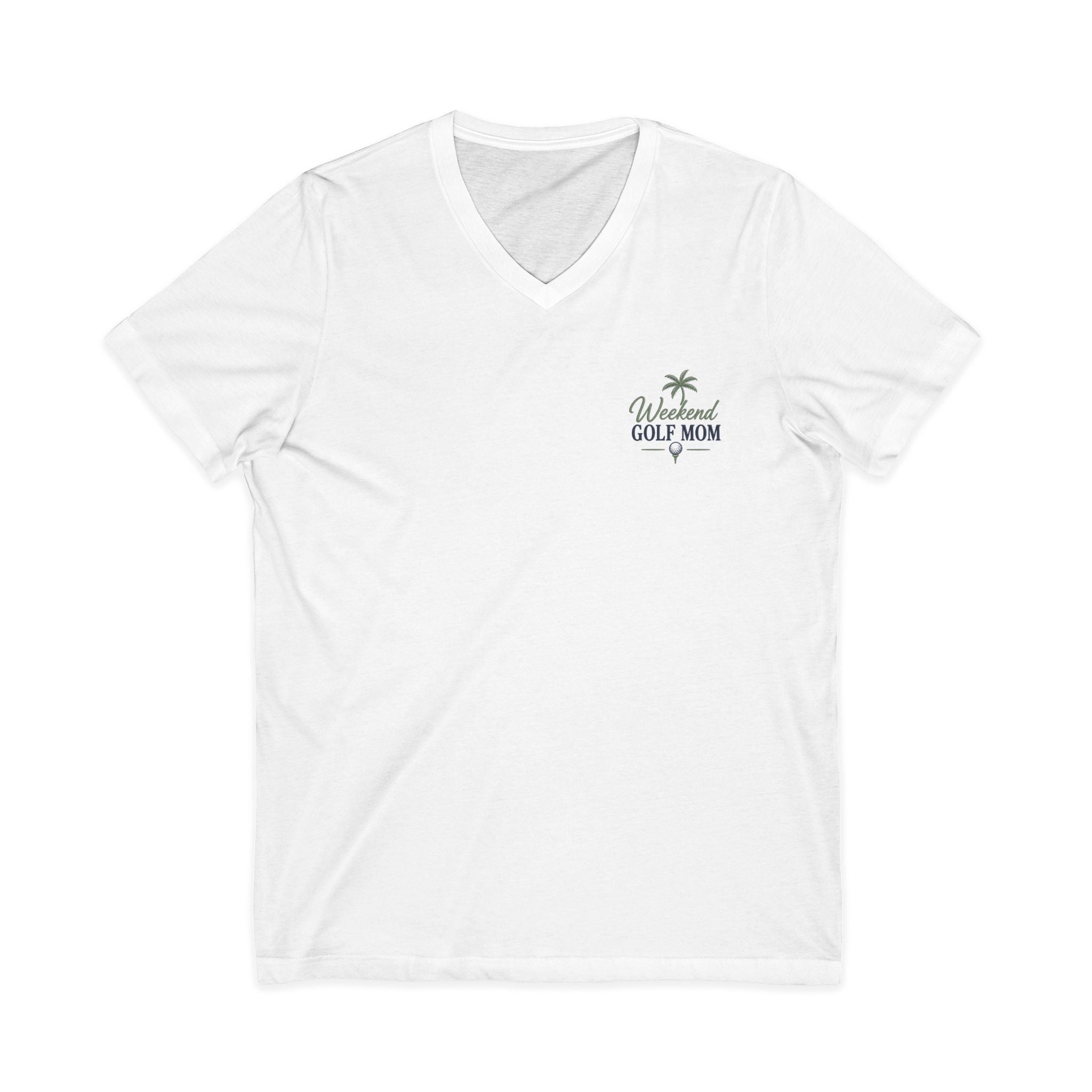Weekend Golf Mom V-Neck Tee — Golfing Mom Graphic T-Shirt