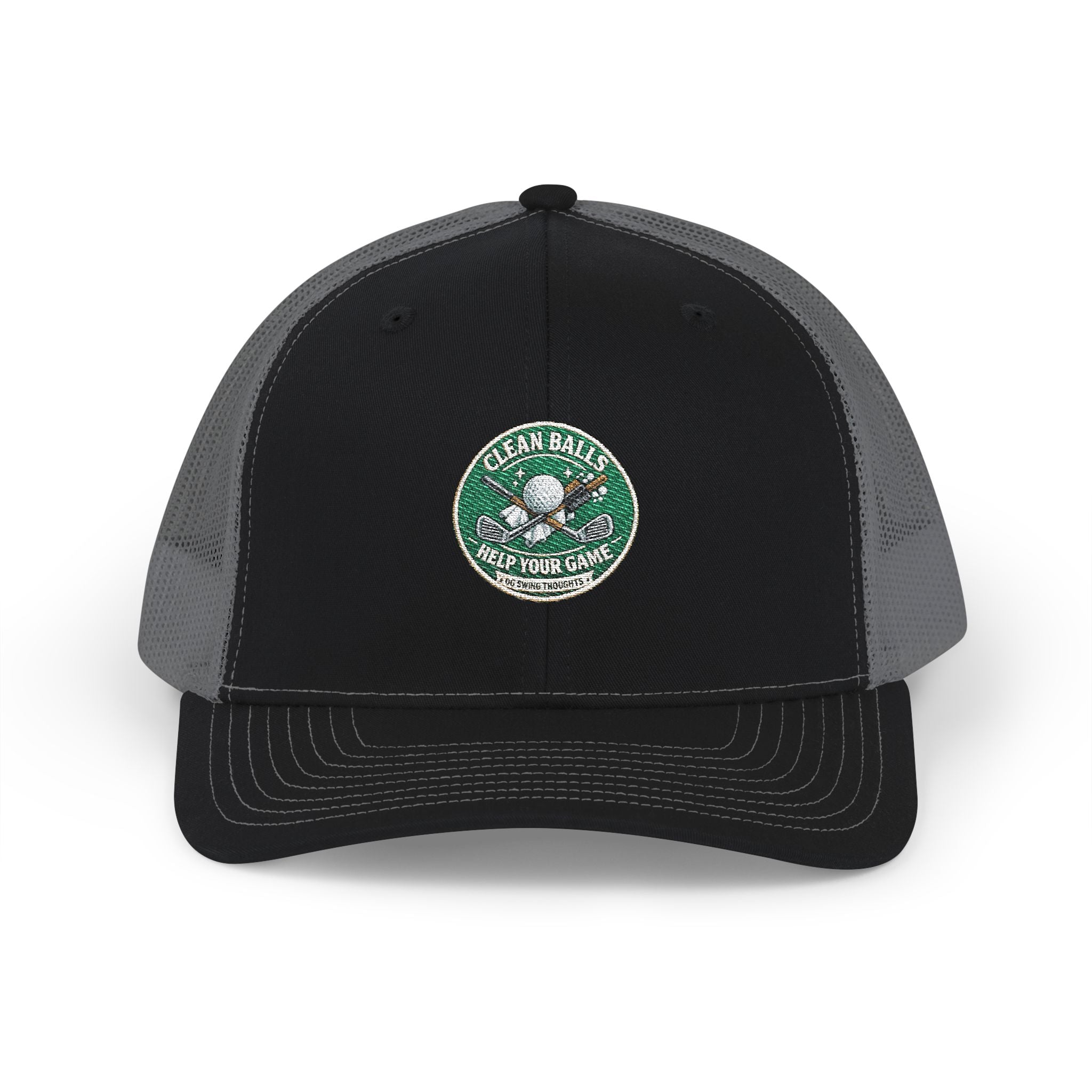 Clean Balls Help Your Game - OG Swing Thoughts Embroidered Patch Trucker Snapback