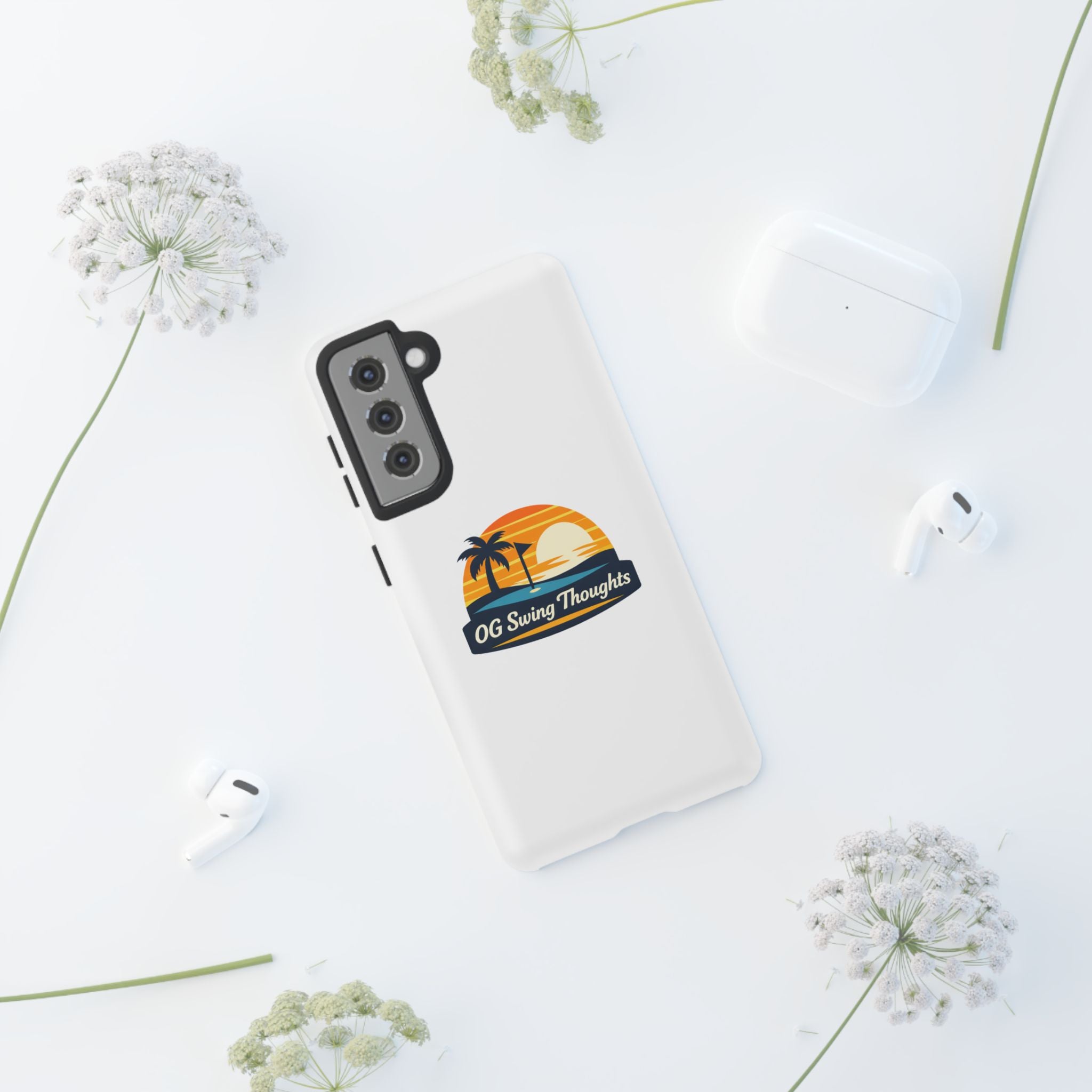 Phone Case - "OG Swing Thoughts" Tropical Sunset Design
