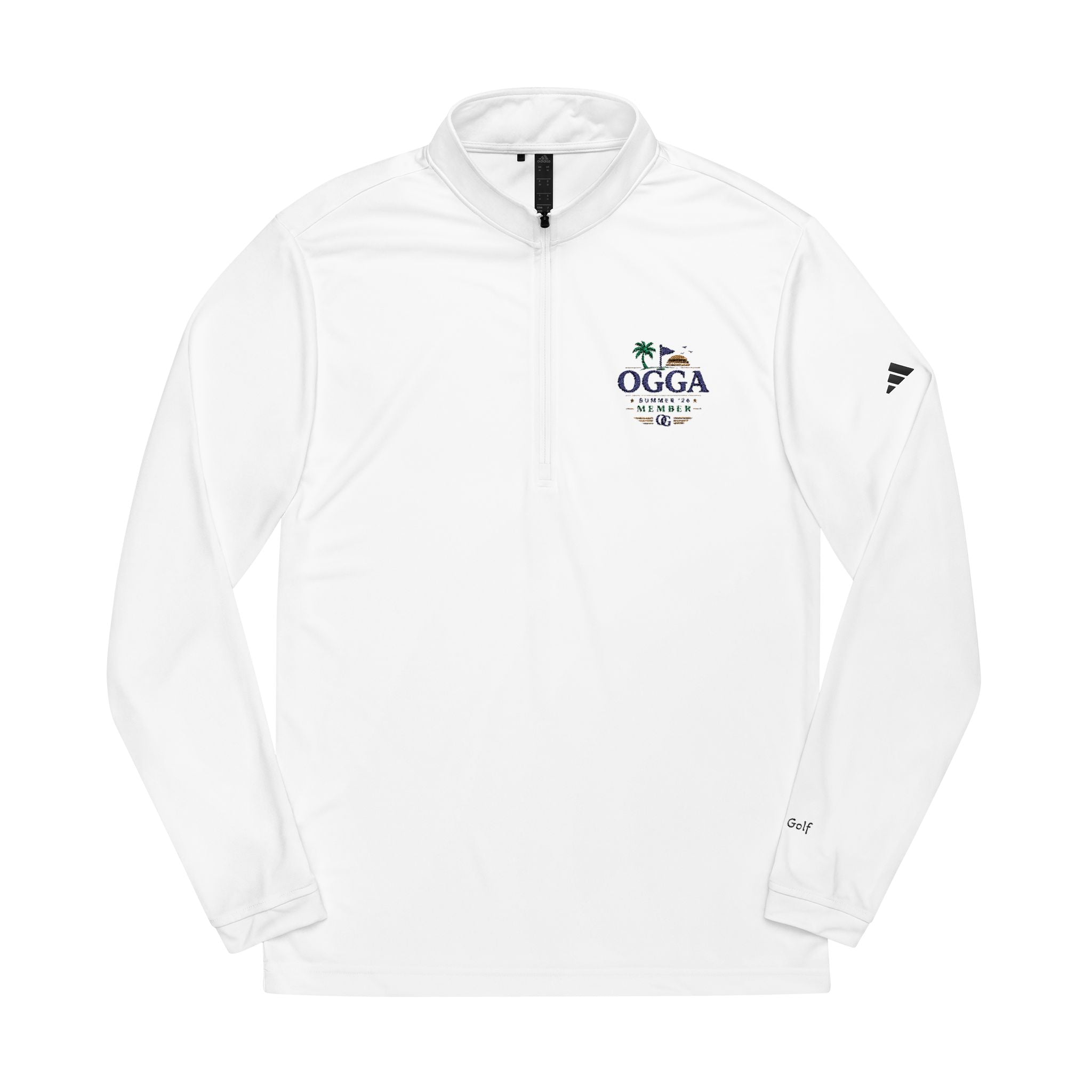 OGGA Embroidered Quarter-Zip Pullover — adidas Performance Golf Top